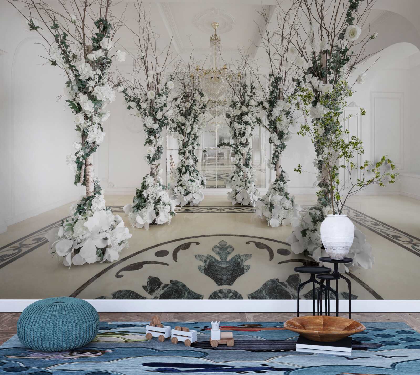 Fototapeta v mestách sú biele nohy