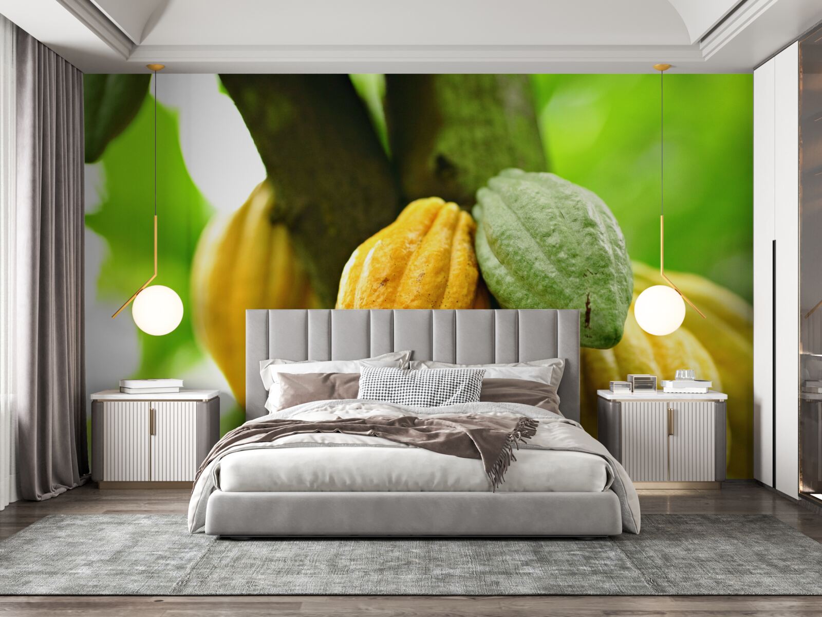 Fototapeta zrelé kakaové bôby na strmej strane