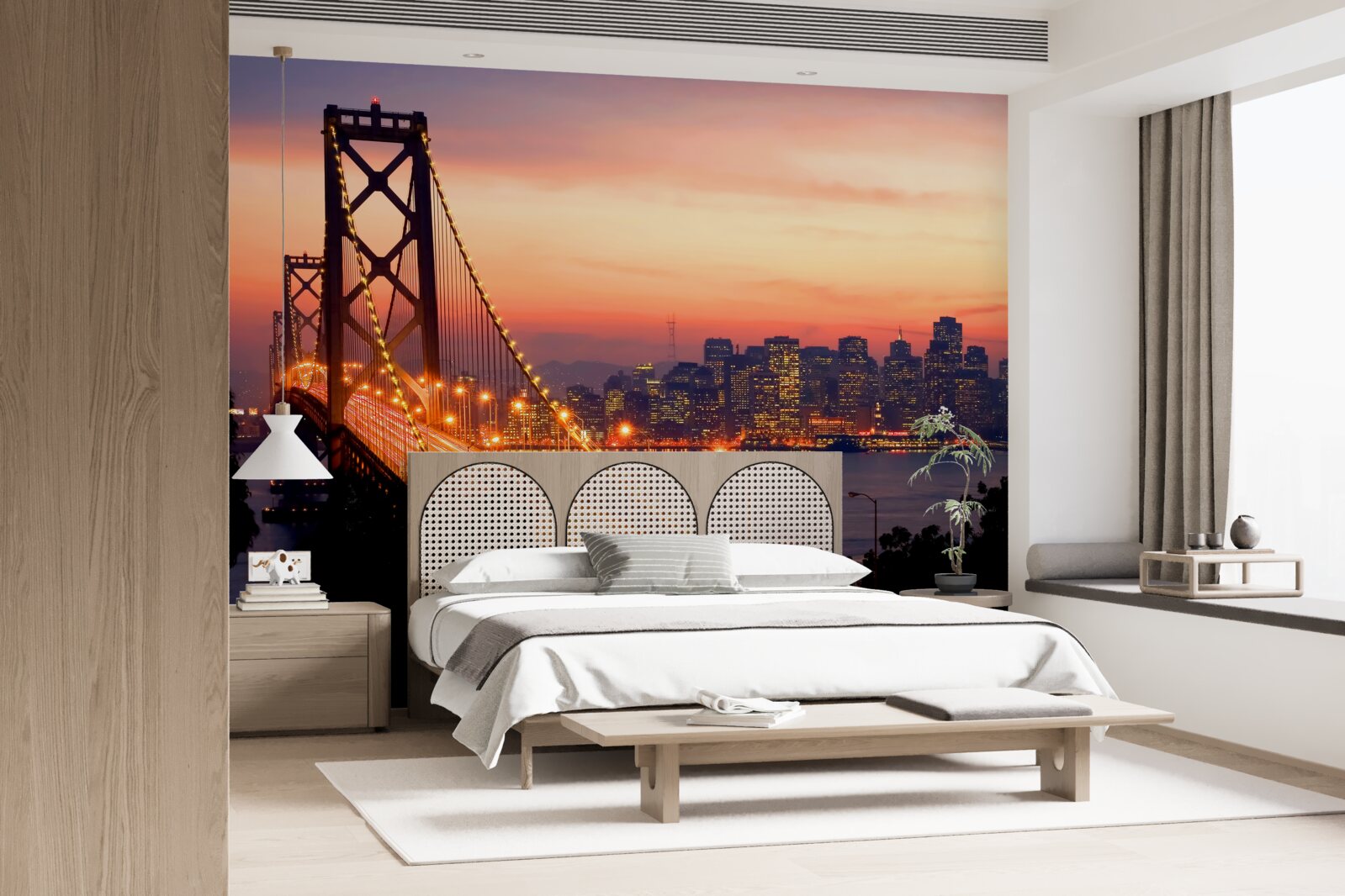 Fototapeta San Francisco je osvetlené