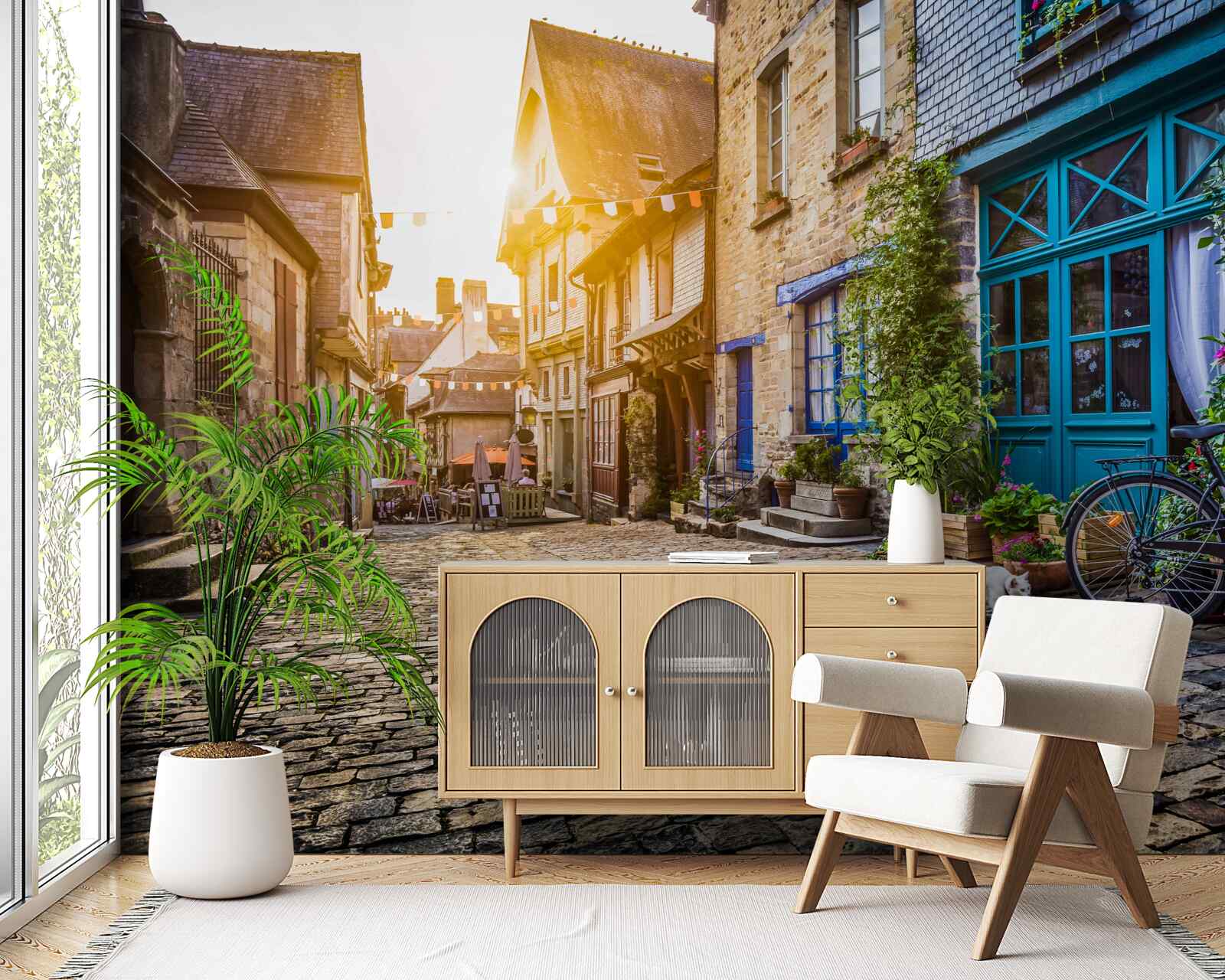 Fototapeta jasné ráno v starej osade