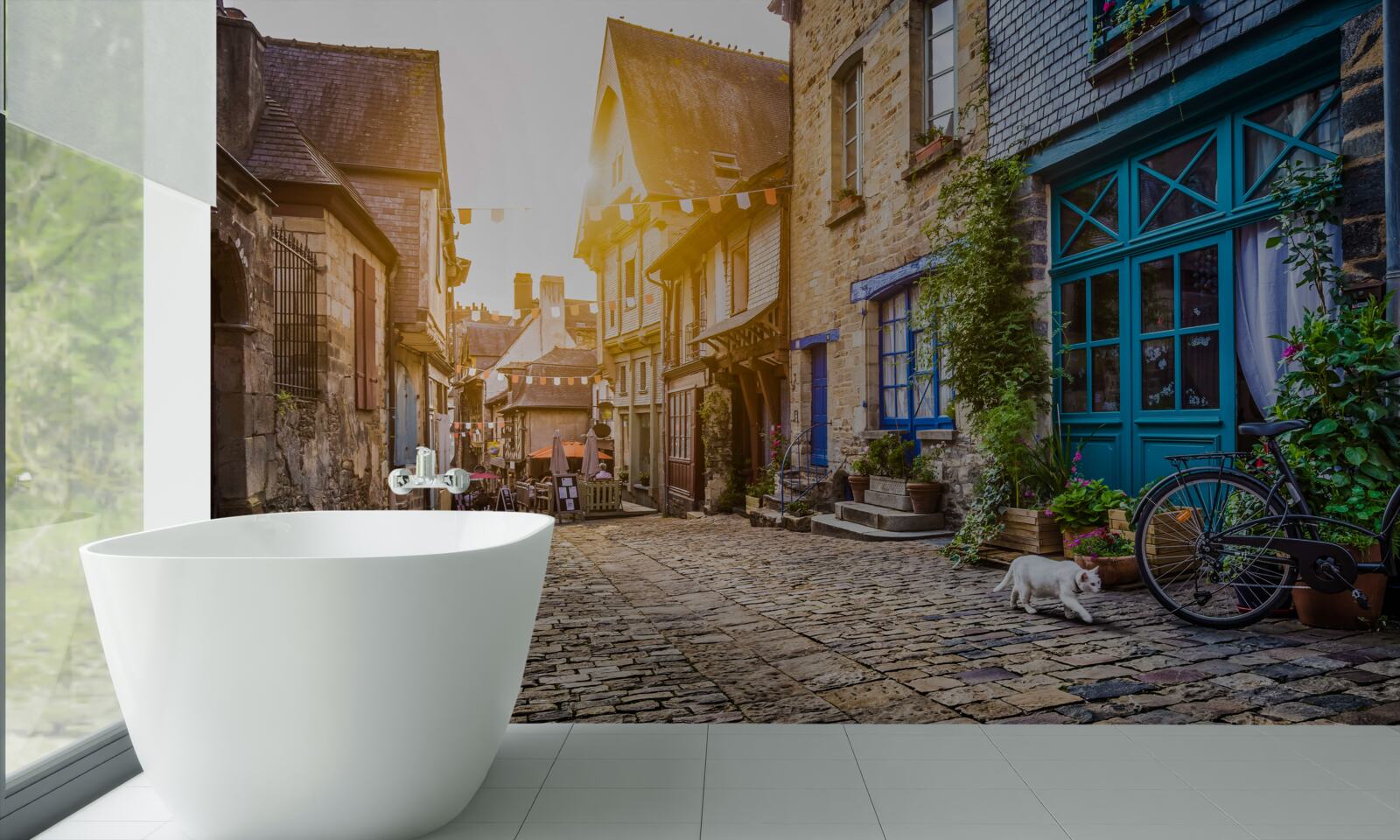 Fototapeta jasné ráno v starej osade