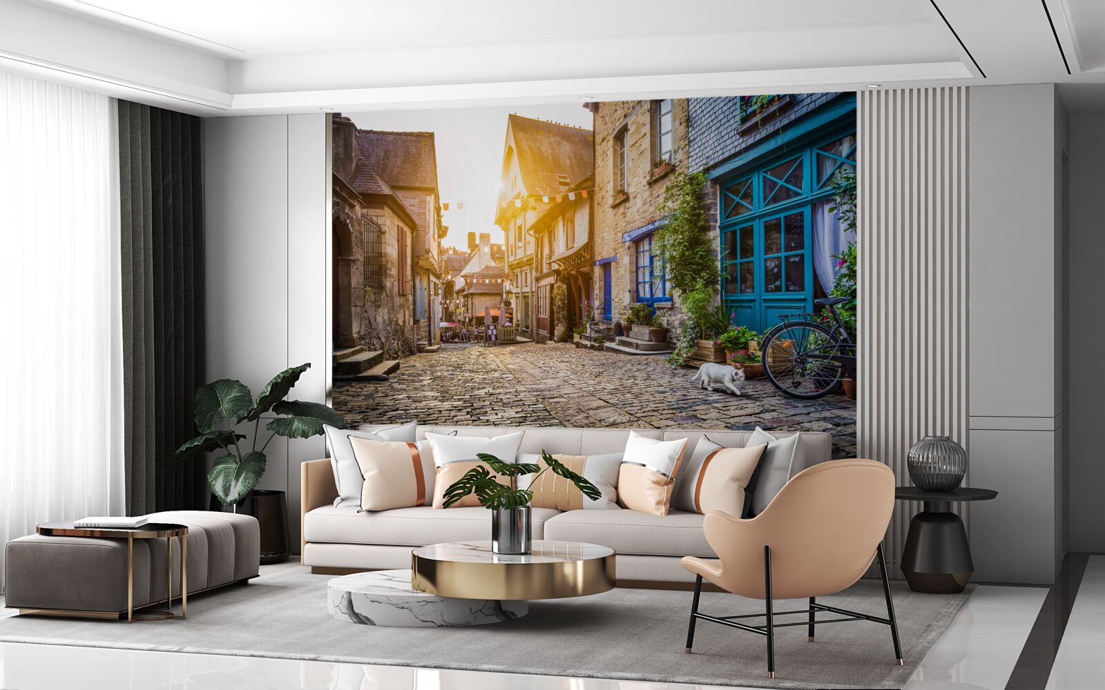 Fototapeta jasné ráno v starej osade