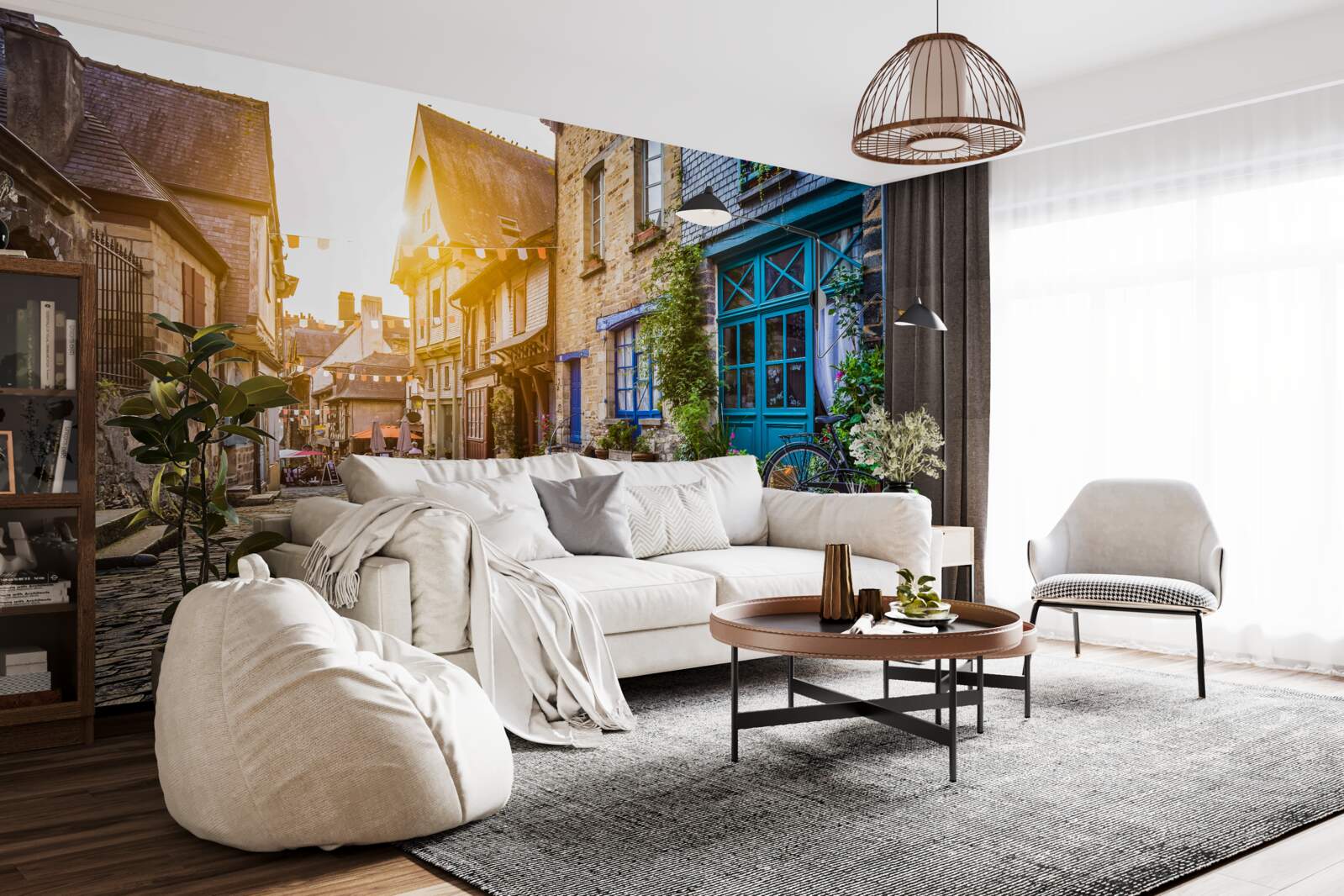 Fototapeta jasné ráno v starej osade