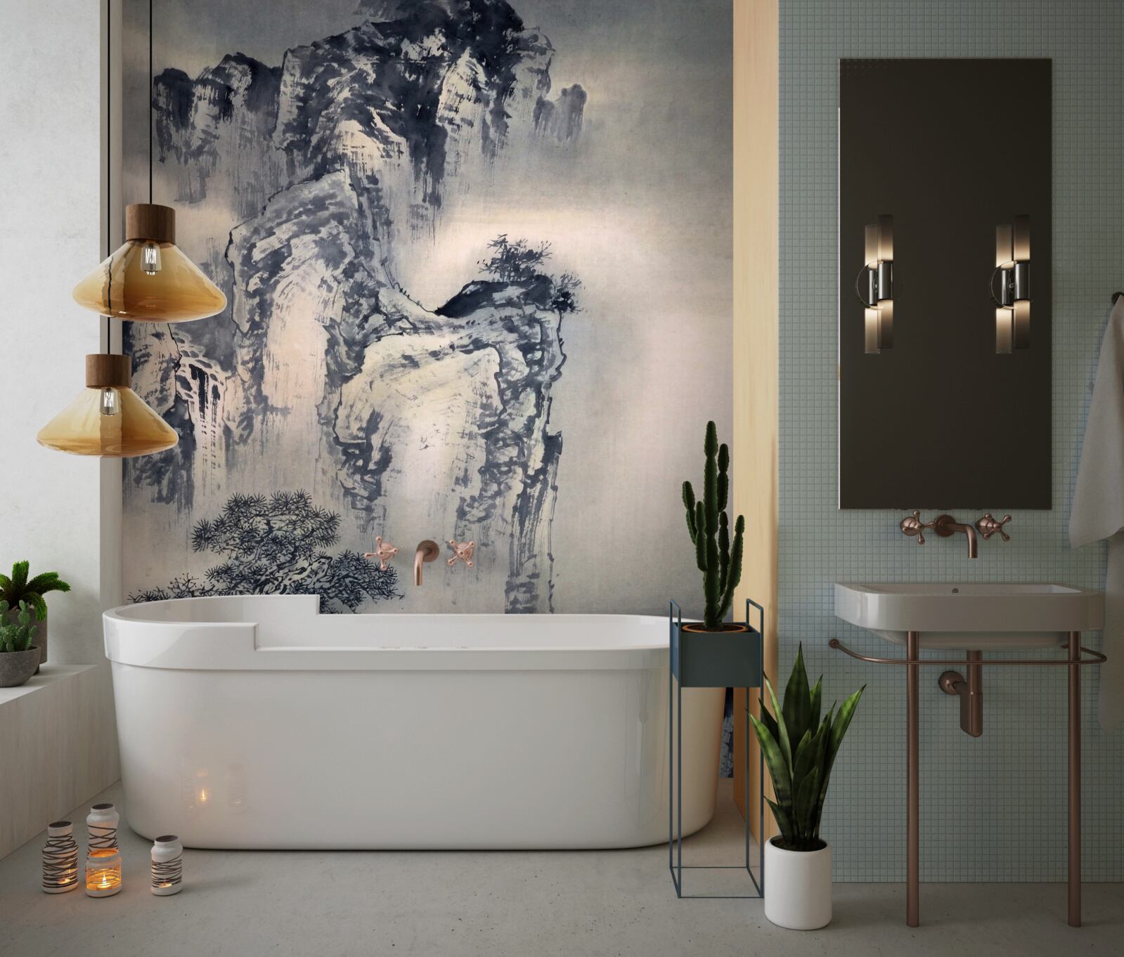 Fototapeta vysoké strmé a kopce sú abstraktné