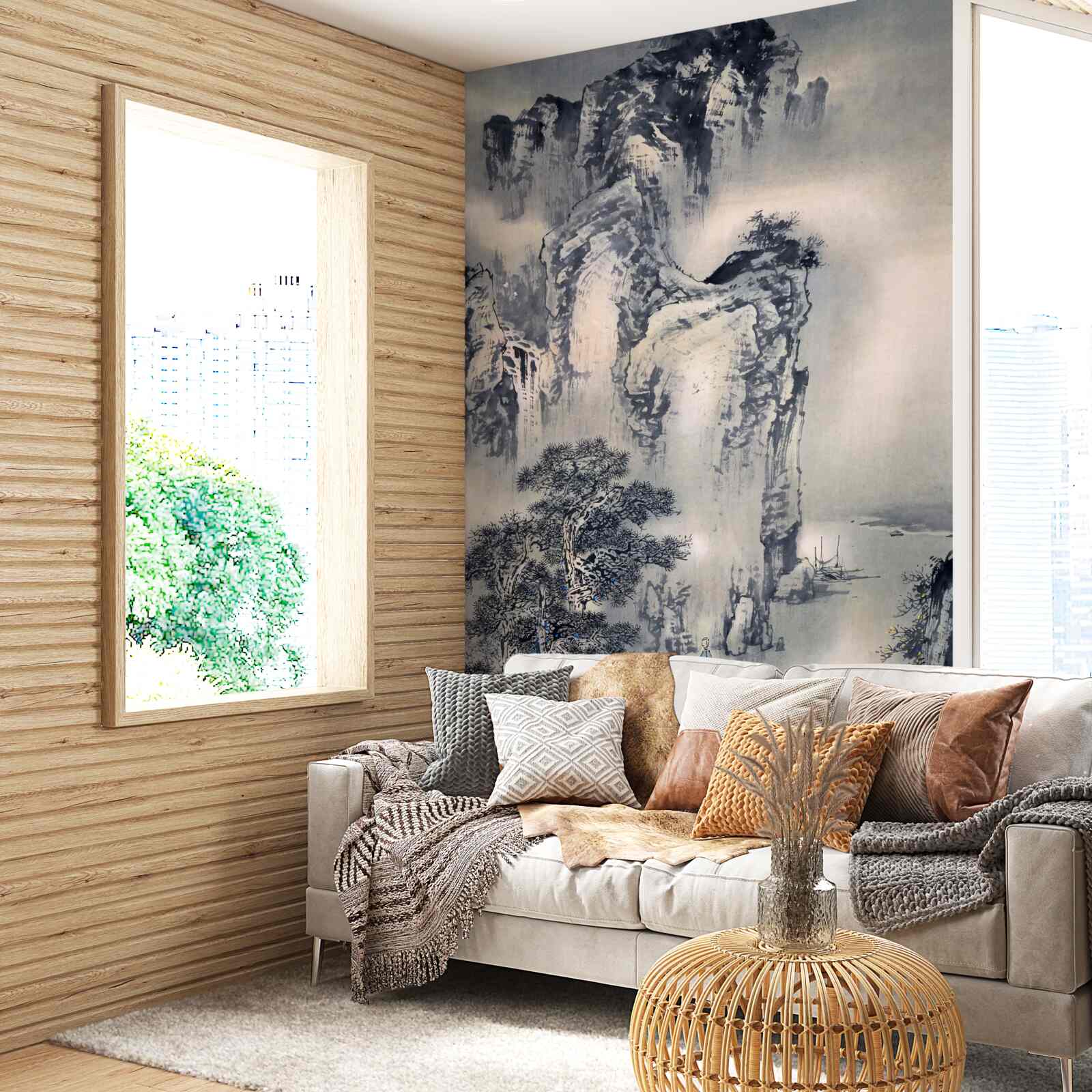 Fototapeta vysoké strmé a kopce sú abstraktné