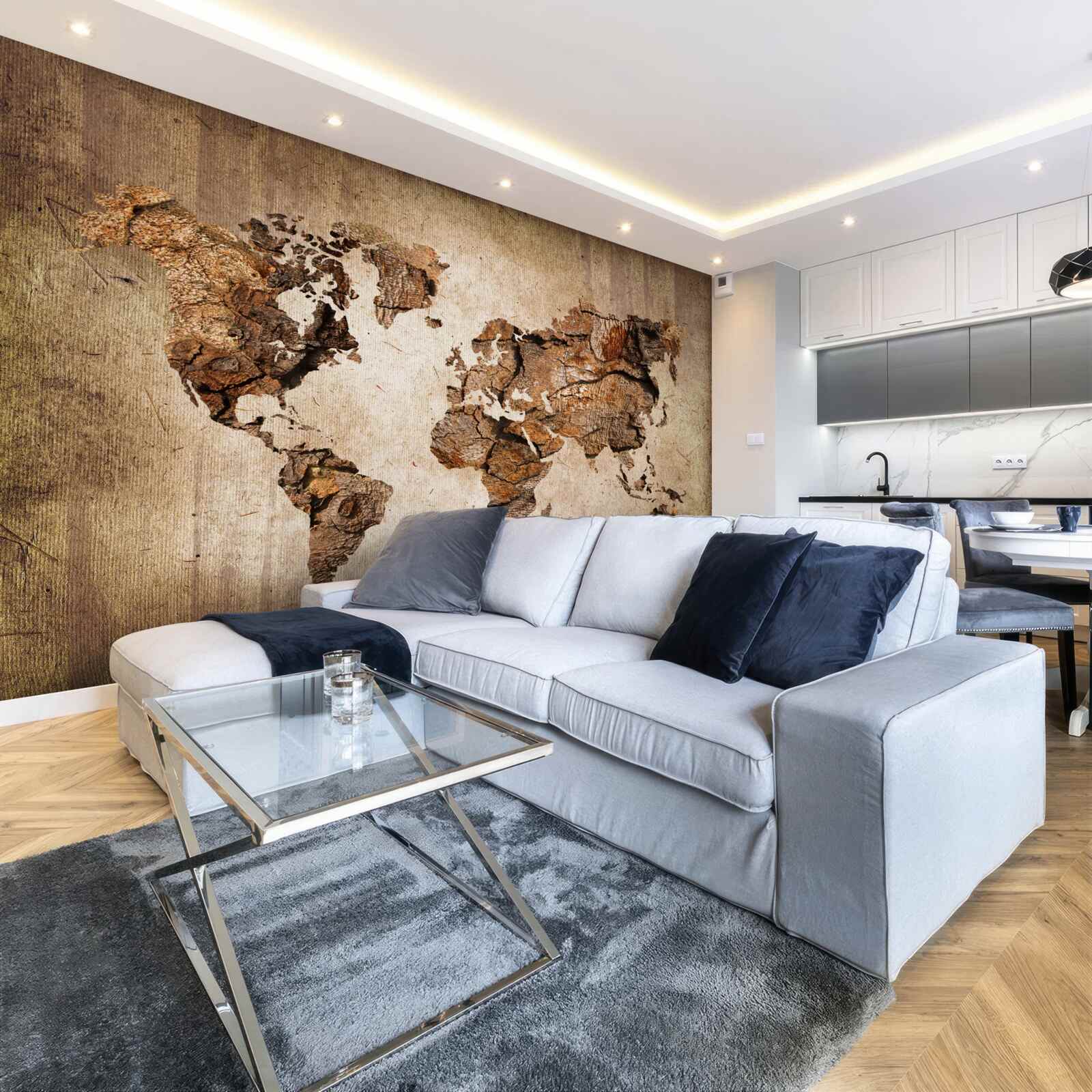 Fototapeta mapa Sveta znázorňujúca kopce