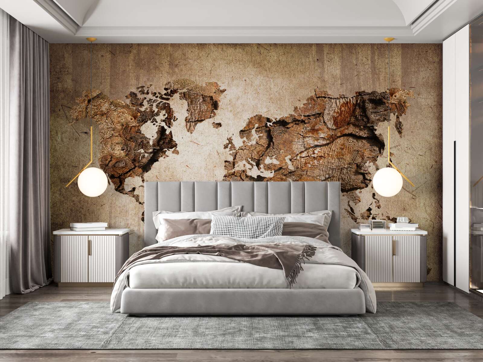 Fototapeta mapa Sveta znázorňujúca kopce