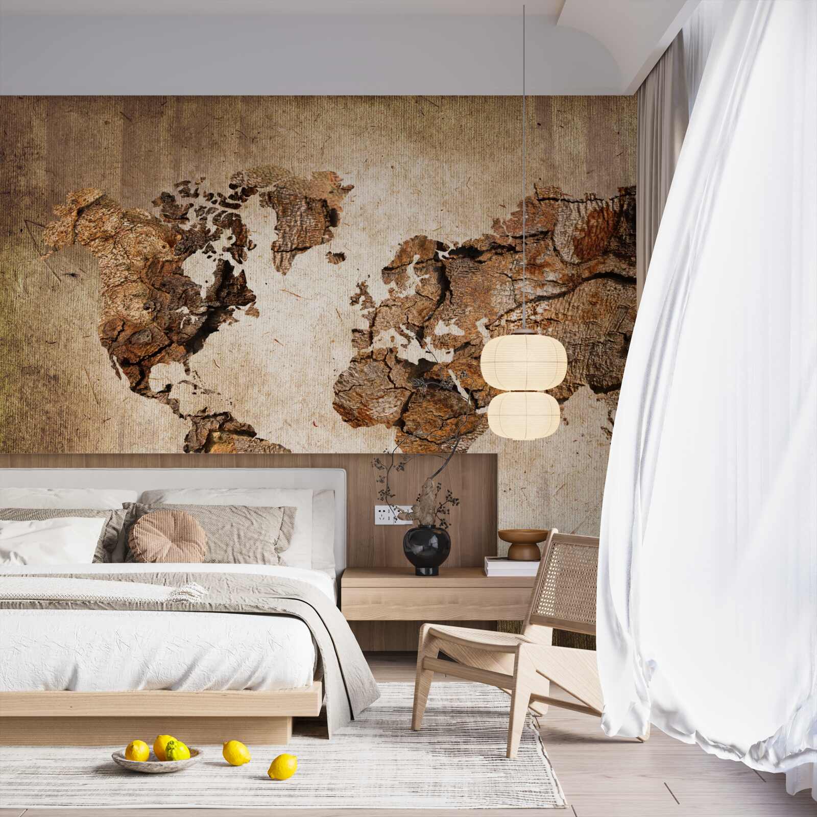 Fototapeta mapa Sveta znázorňujúca kopce