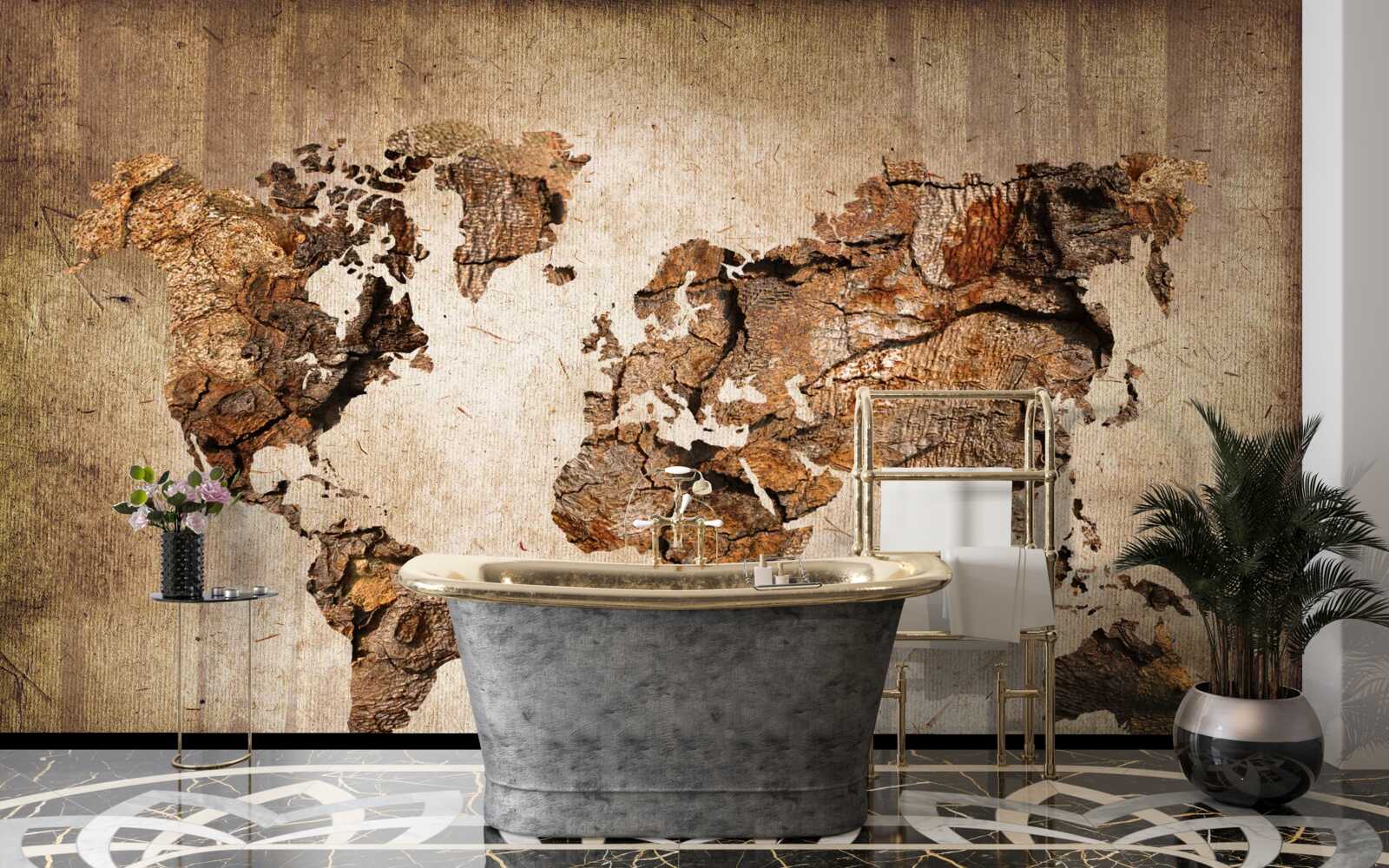 Fototapeta mapa Sveta znázorňujúca kopce