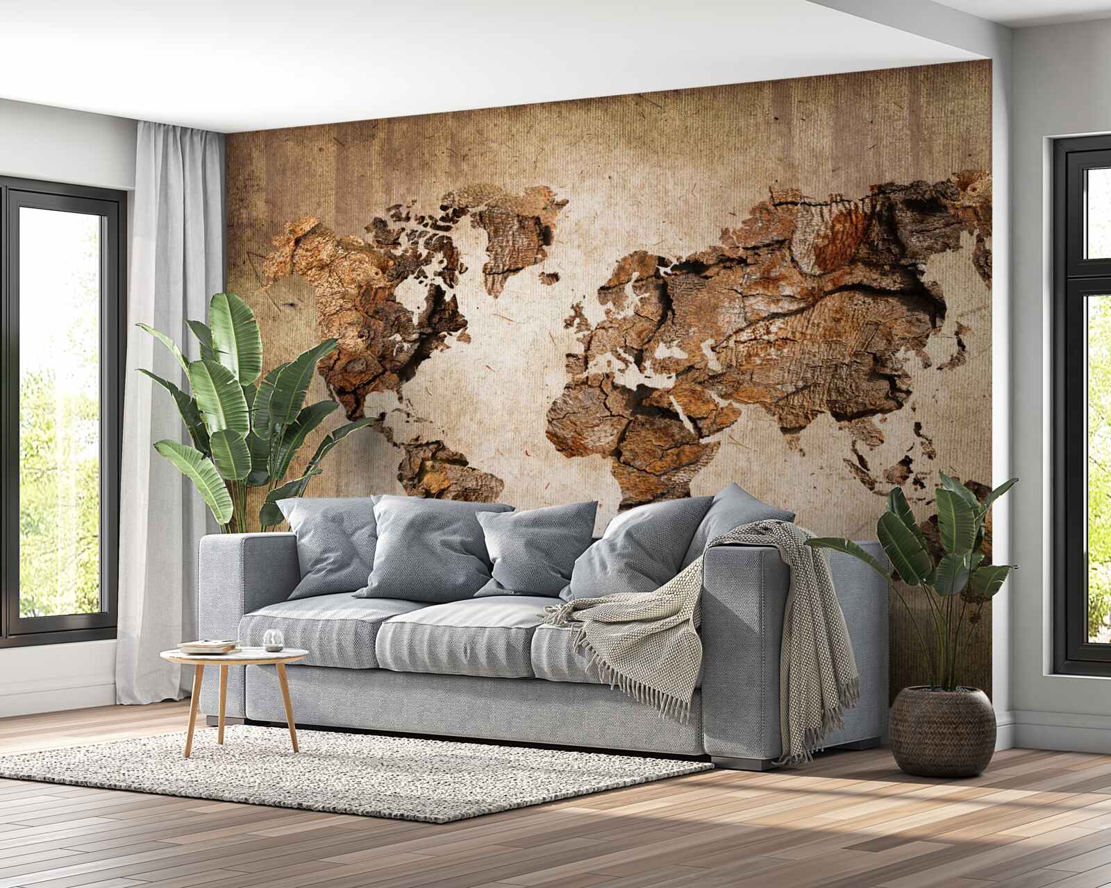 Fototapeta mapa Sveta znázorňujúca kopce