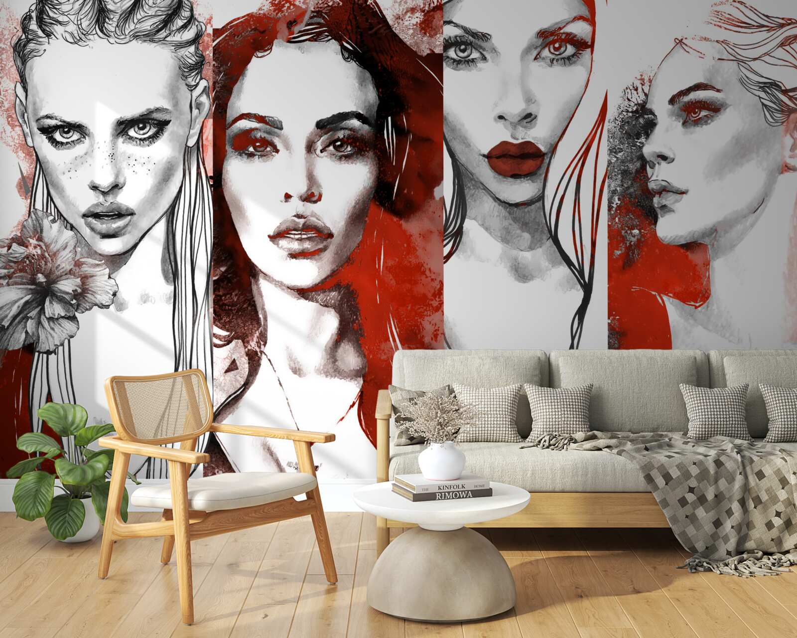 Fototapeta štyri dievčatá na rôznych miestach