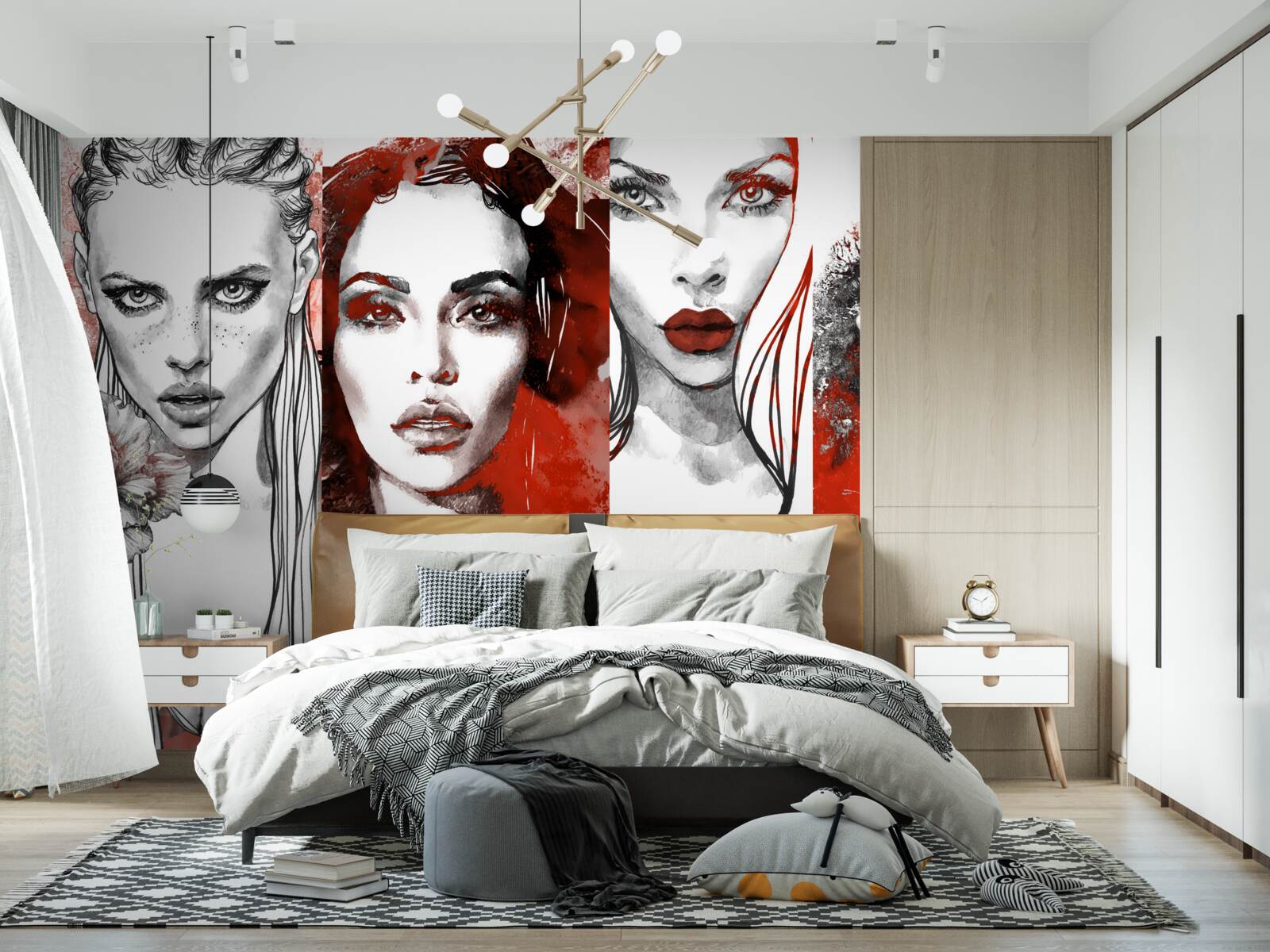 Fototapeta štyri dievčatá na rôznych miestach