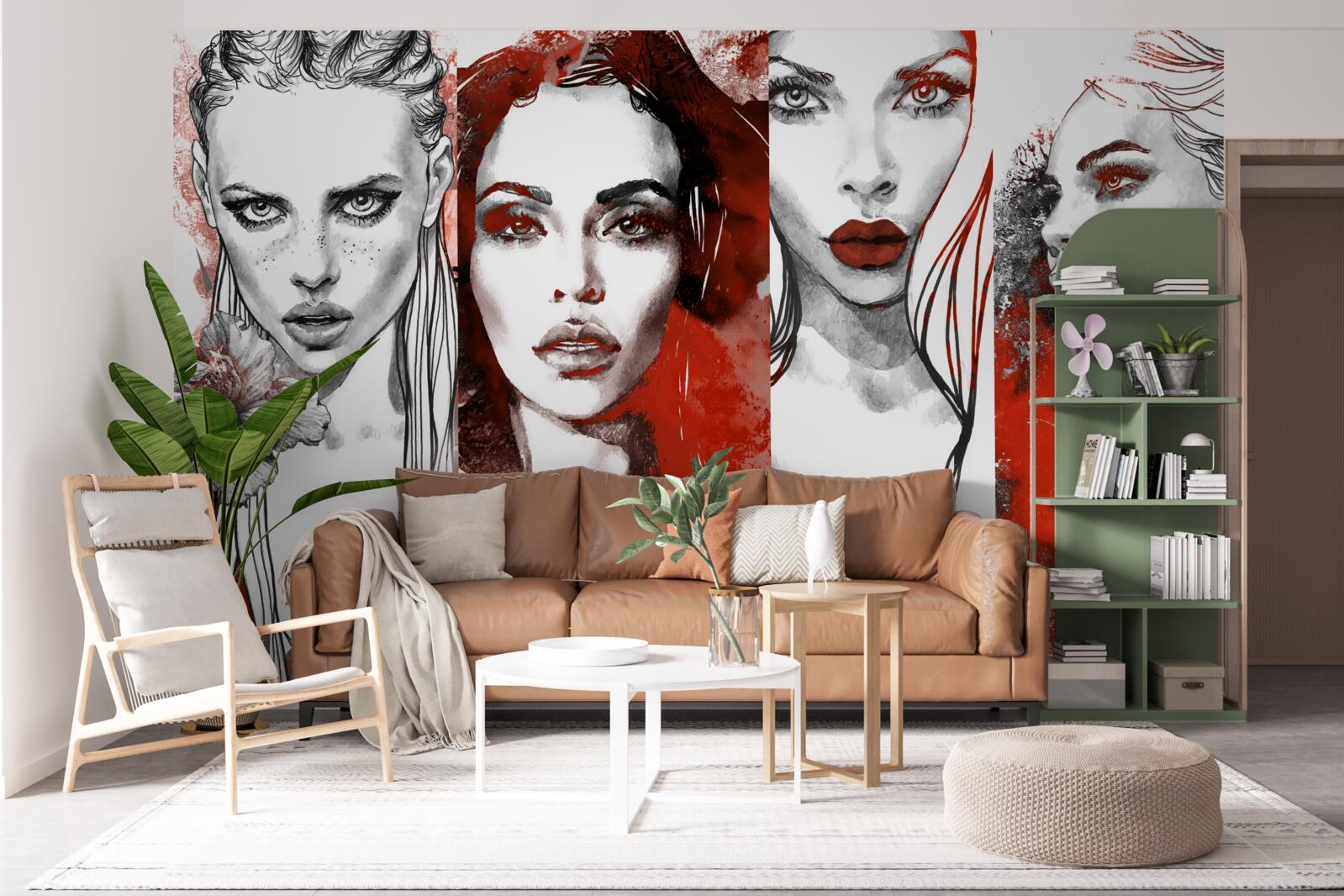 Fototapeta štyri dievčatá na rôznych miestach