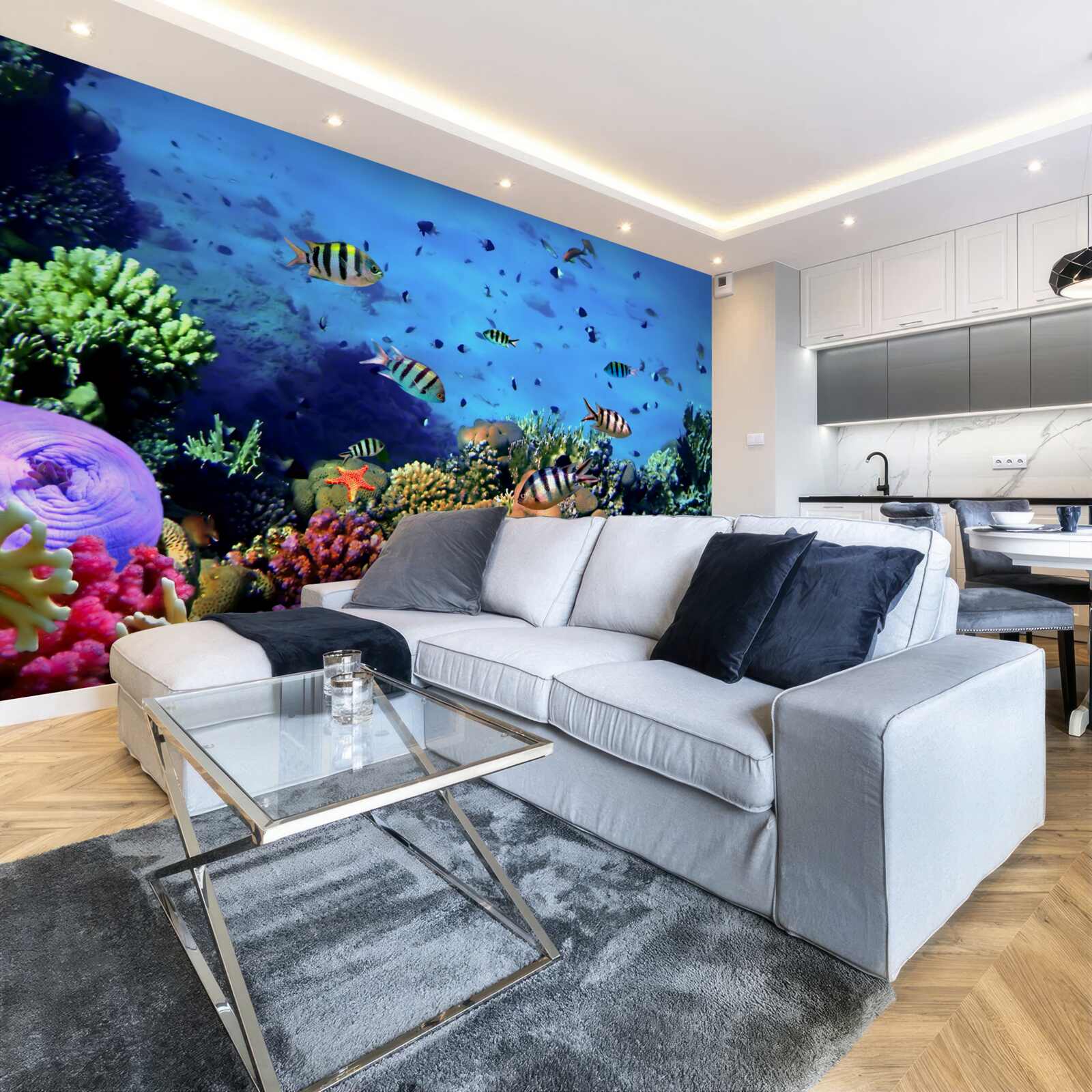 Fototapeta pruhované ryby v oceáne hlbins