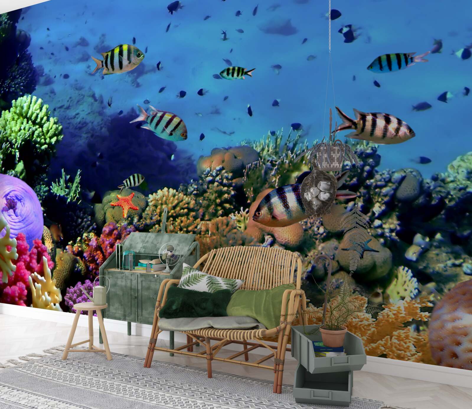 Fototapeta pruhované ryby v oceáne hlbins