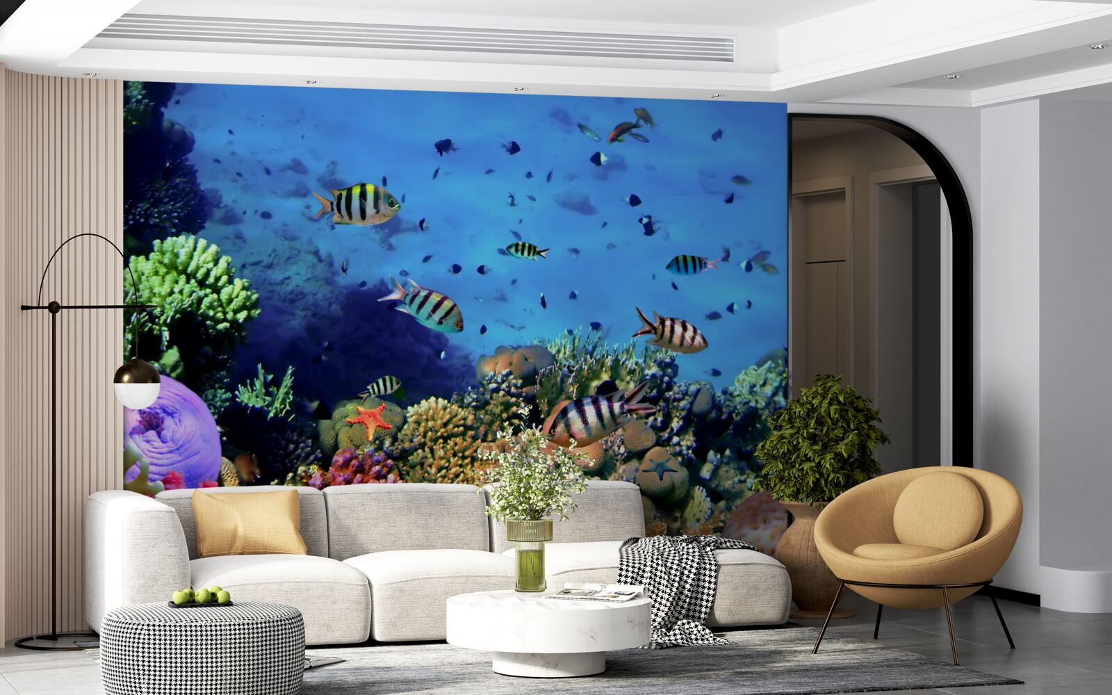 Fototapeta pruhované ryby v oceáne hlbins