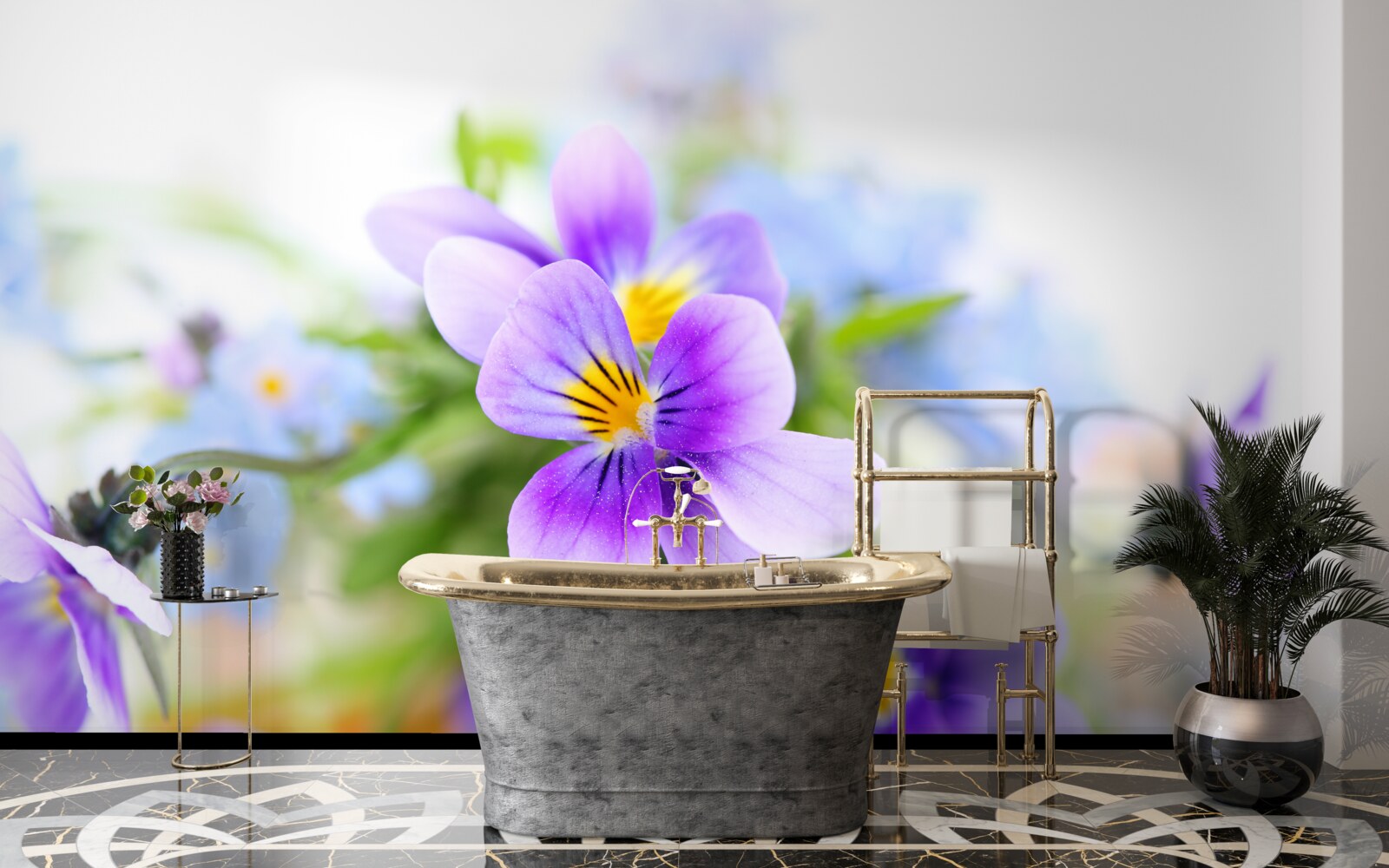 Fototapeta na spodok svetlej farby svetlomodré šaty