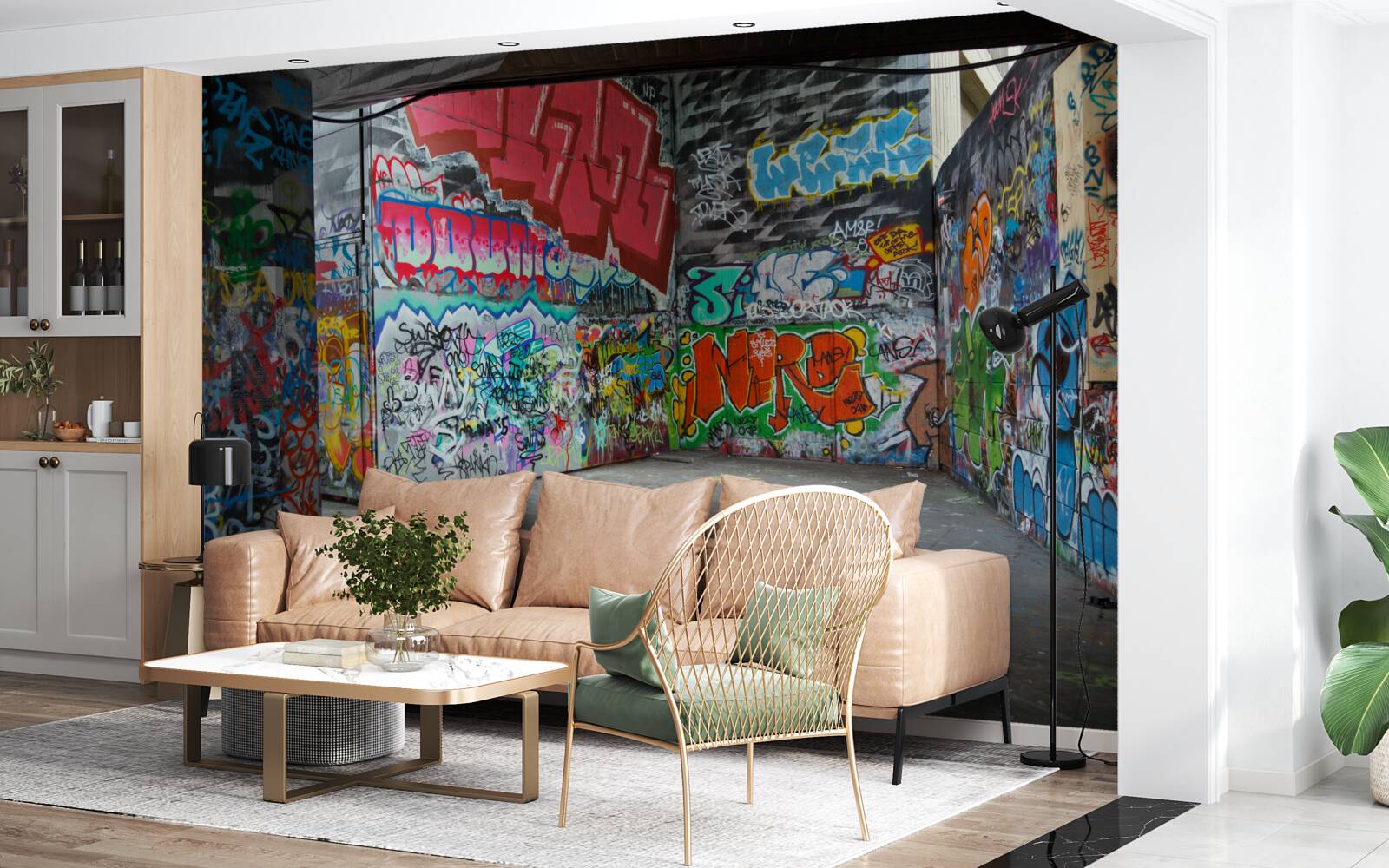 Fototapeta Graffiti zdobia podzemné stenty