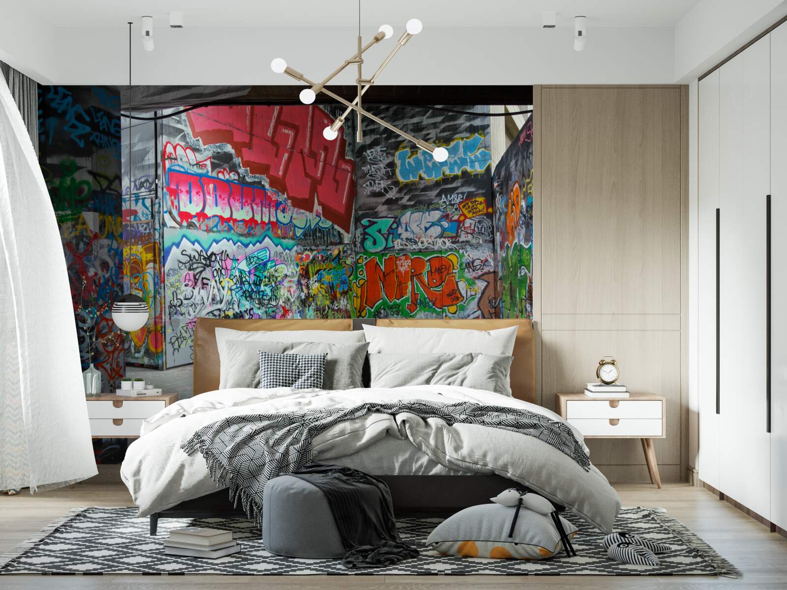 Fototapeta Graffiti zdobia podzemné stenty