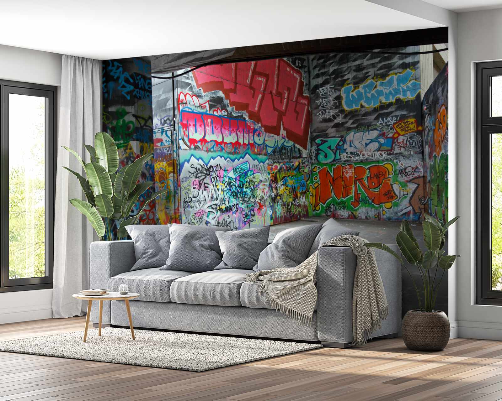 Fototapeta Graffiti zdobia podzemné stenty