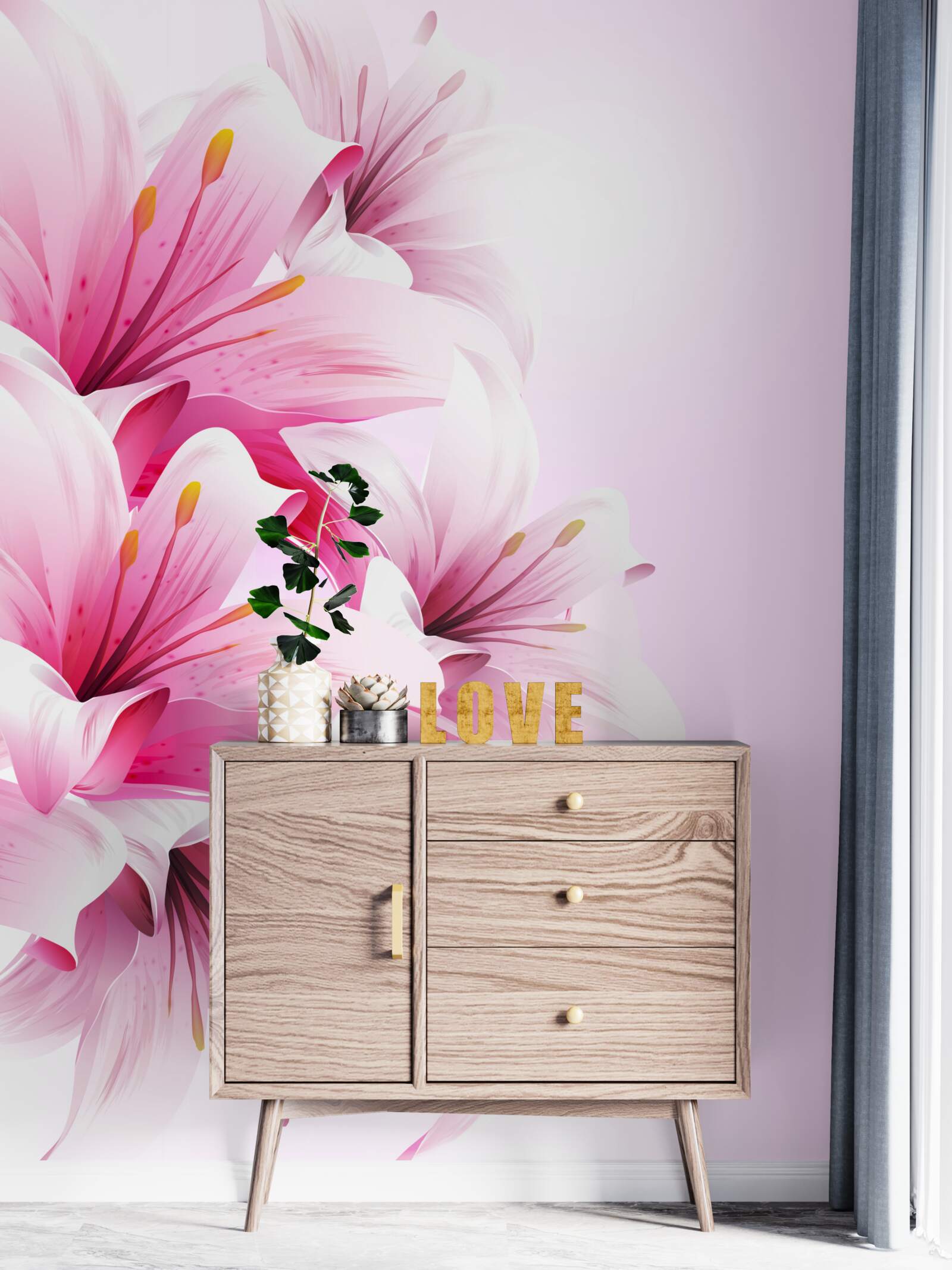 Fototapeta jemná kytica ružových alstromérií