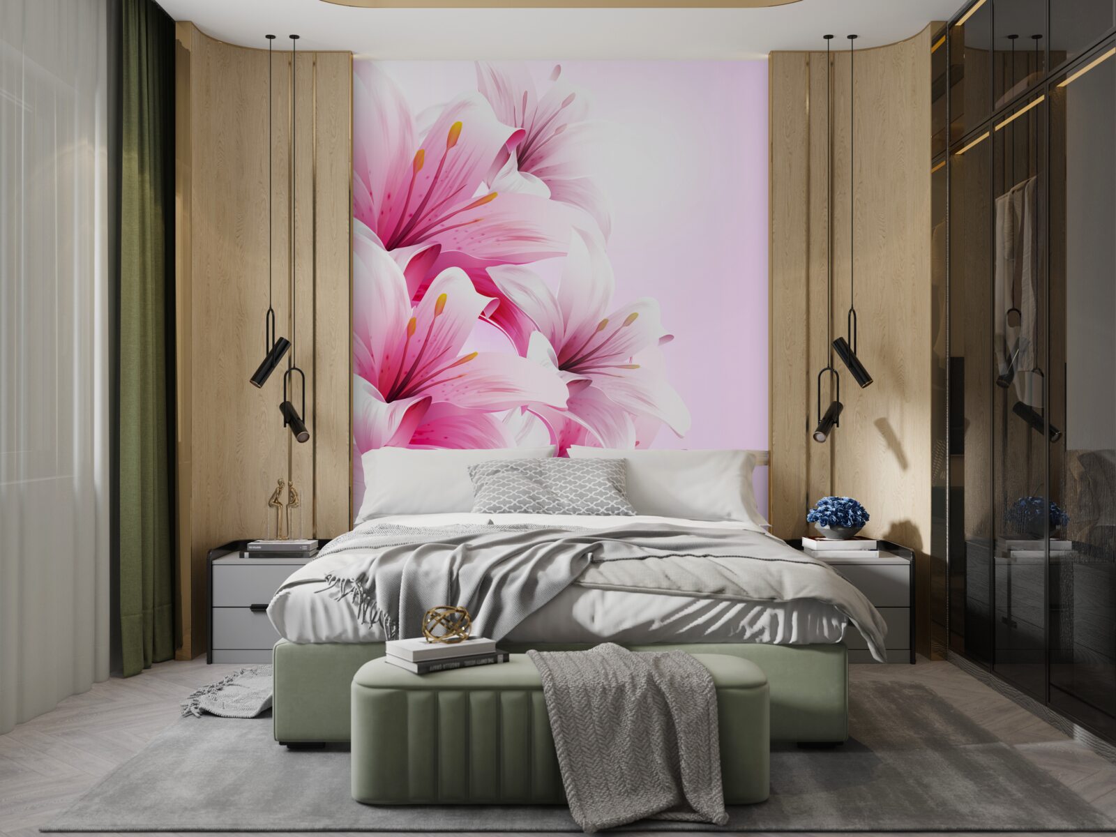 Fototapeta jemná kytica ružových alstromérií