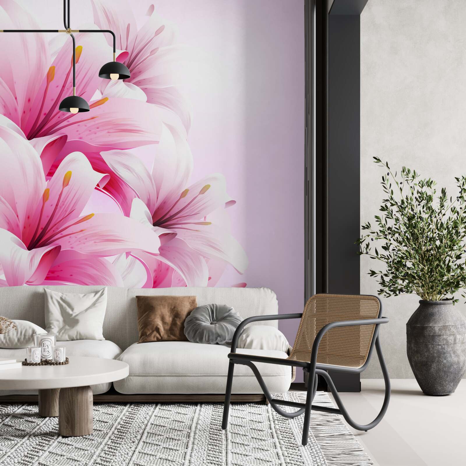 Fototapeta jemná kytica ružových alstromérií