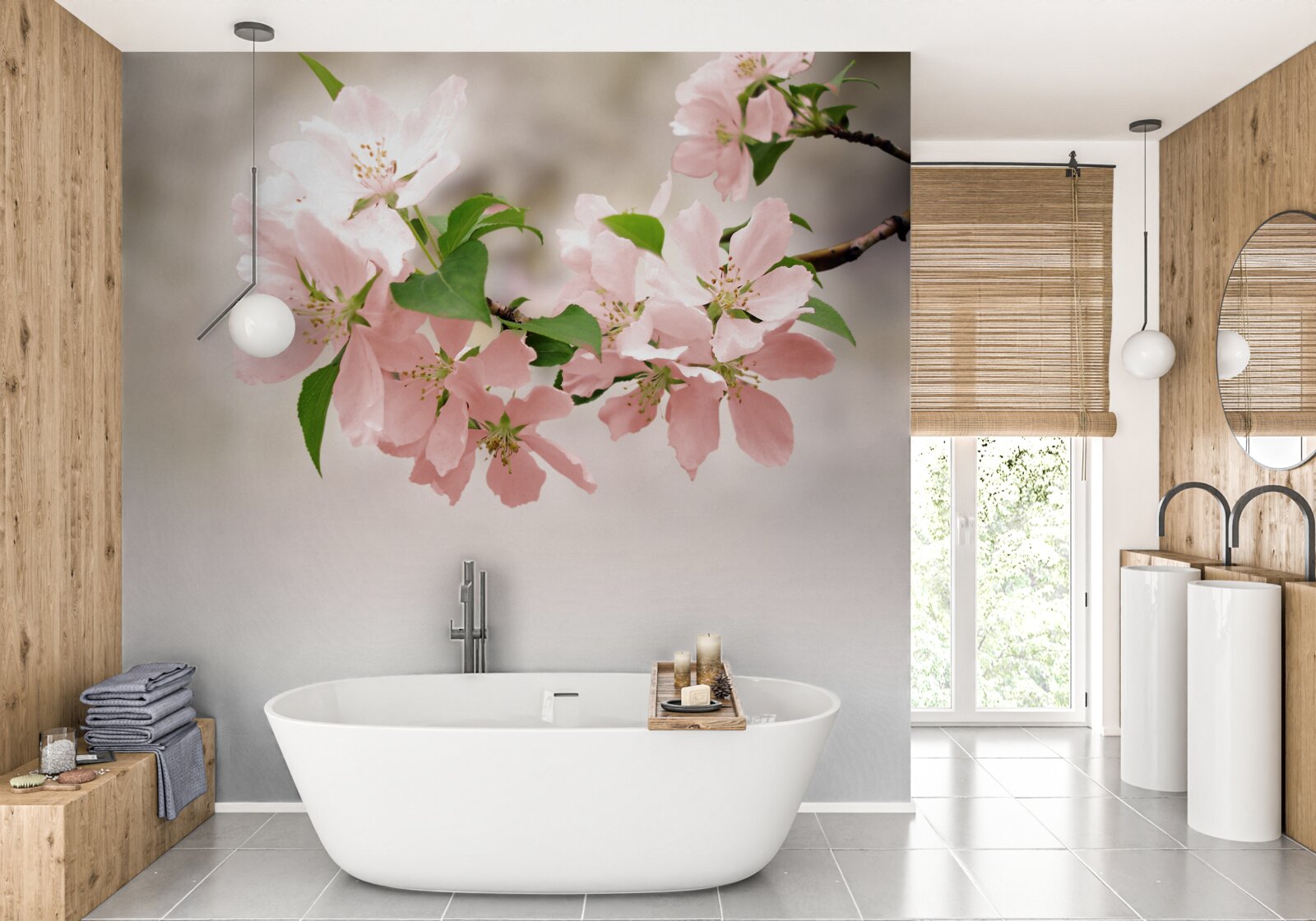 Fototapeta Ružové kvety sakura