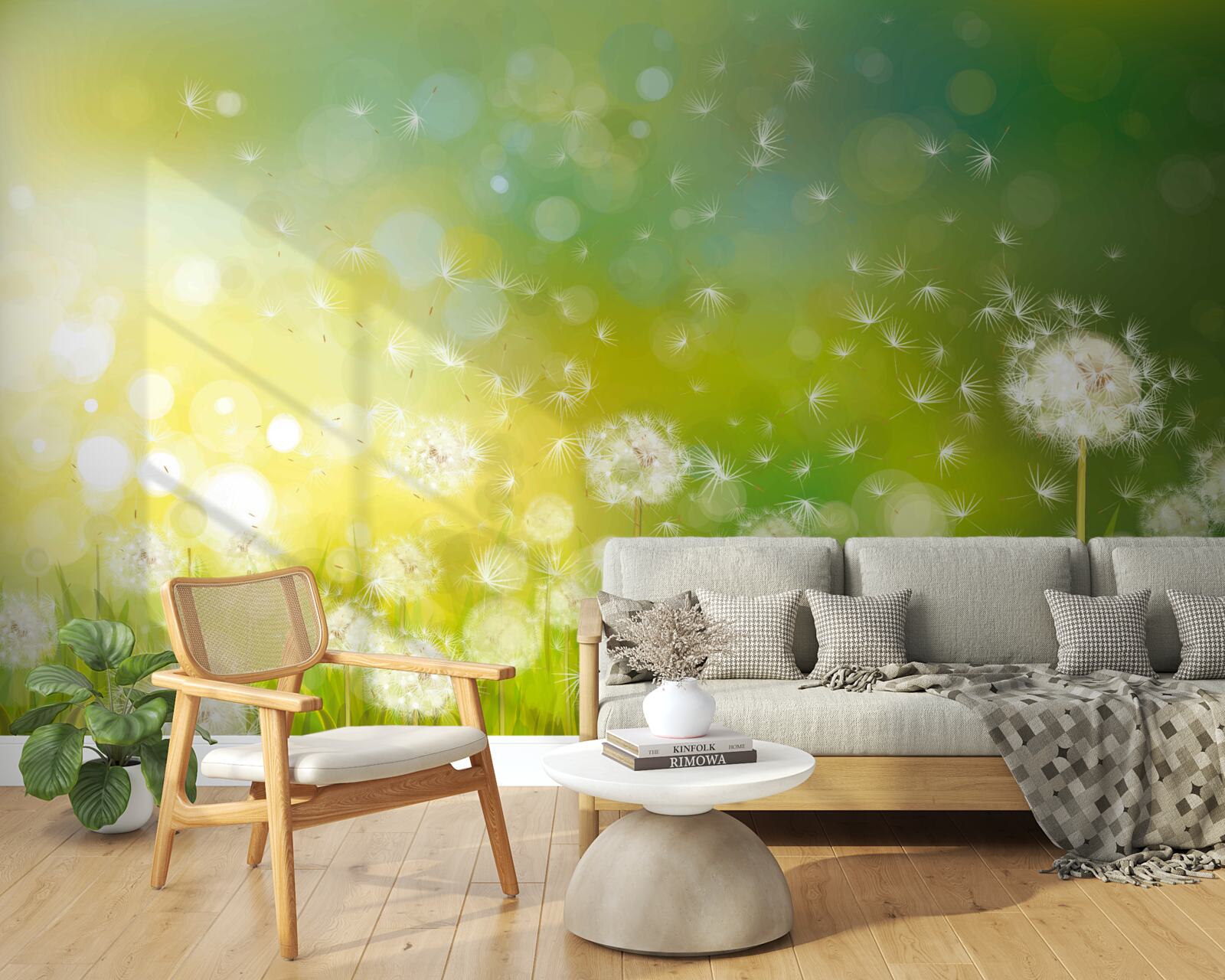 Fototapeta letné týčiace sa púpavy