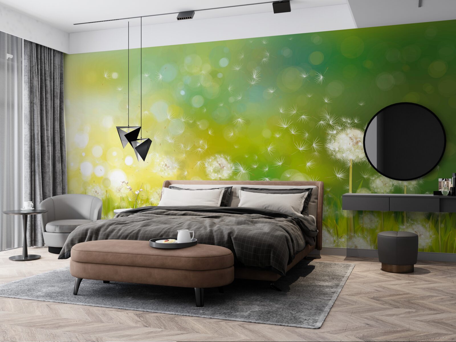 Fototapeta letné týčiace sa púpavy