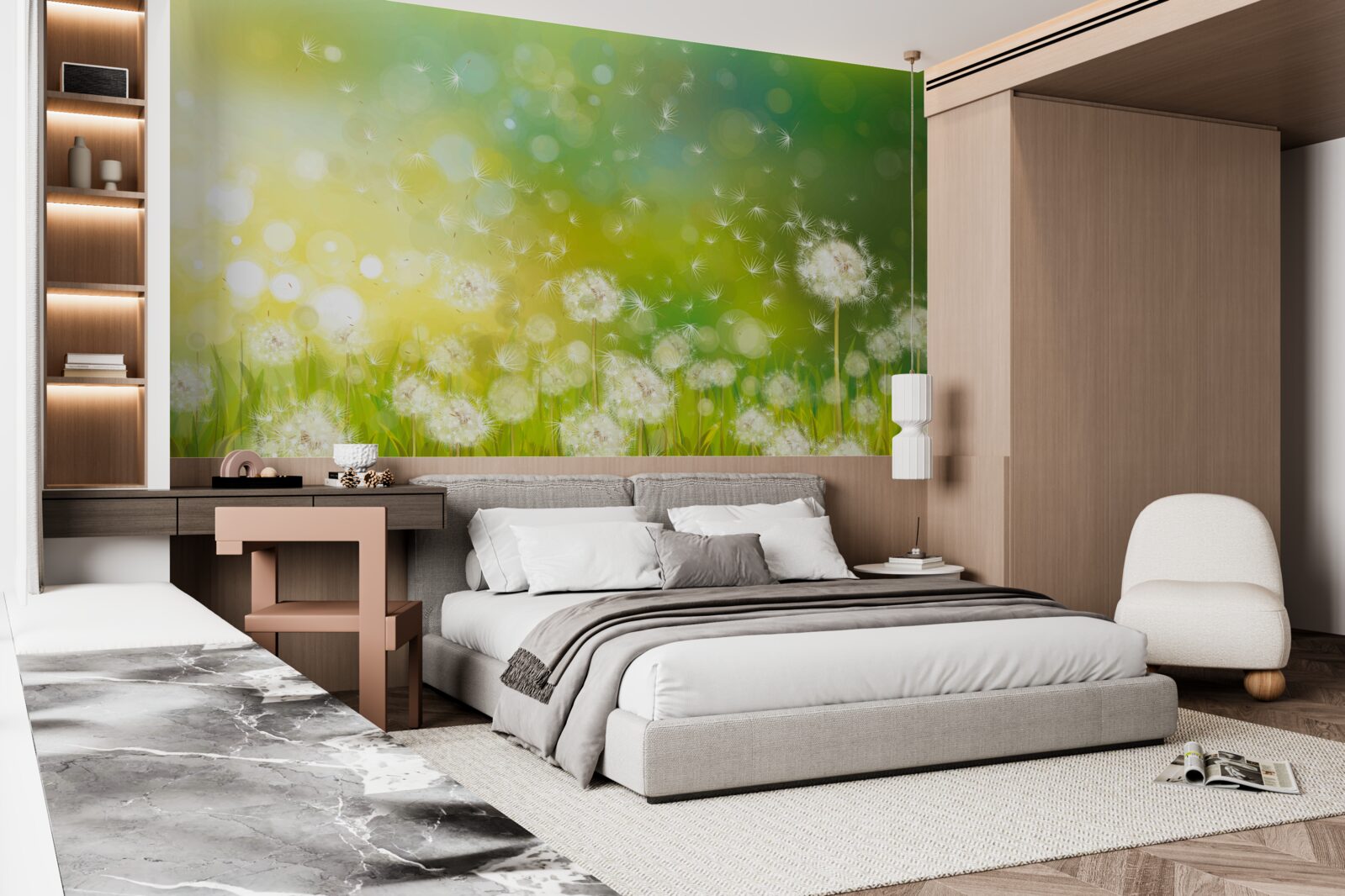 Fototapeta letné týčiace sa púpavy