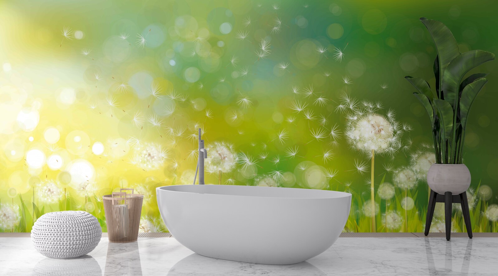 Fototapeta letné týčiace sa púpavy