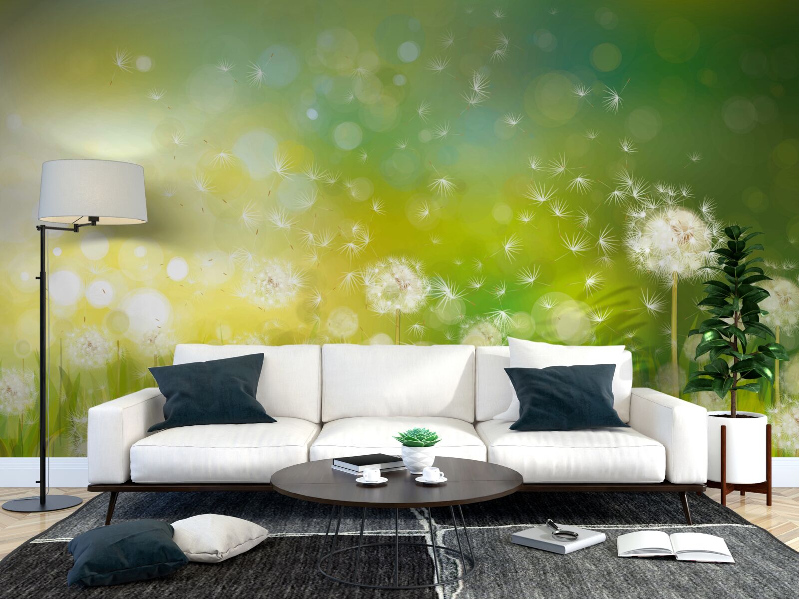 Fototapeta letné týčiace sa púpavy