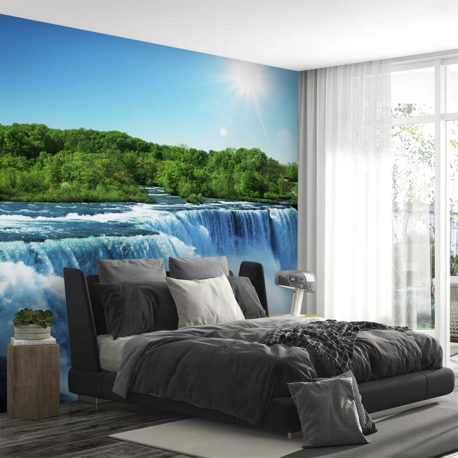 Fototapeta sila veľkého vodopádu, ktorý sa rýchlo zrútil