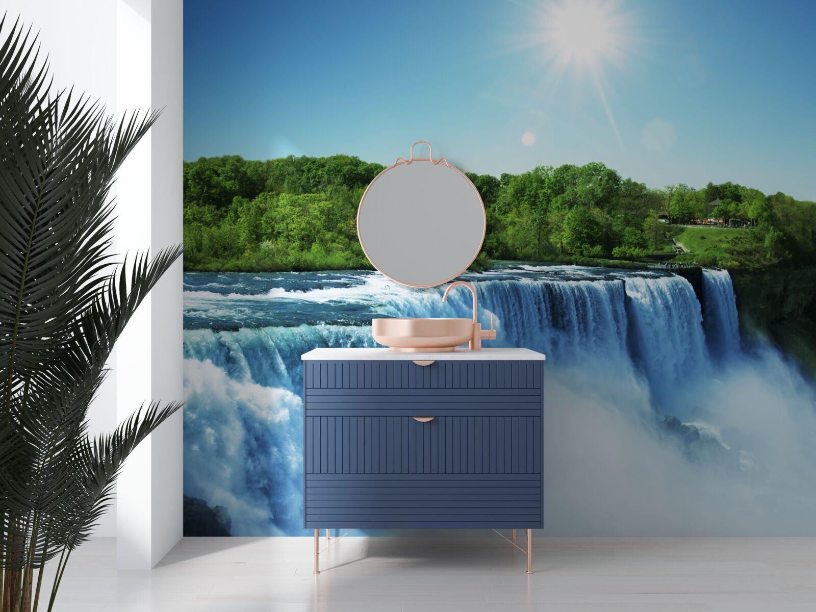 Fototapeta sila veľkého vodopádu, ktorý sa rýchlo zrútil