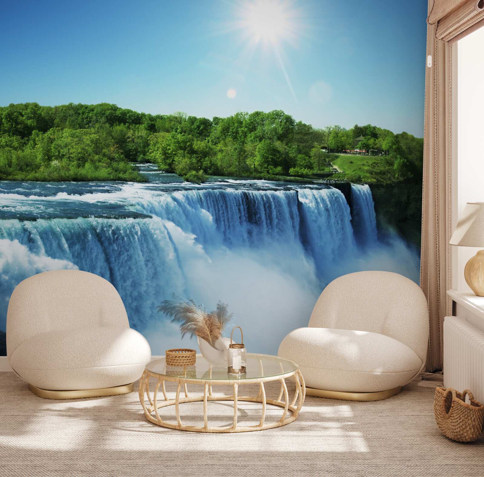 Fototapeta sila veľkého vodopádu, ktorý sa rýchlo zrútil