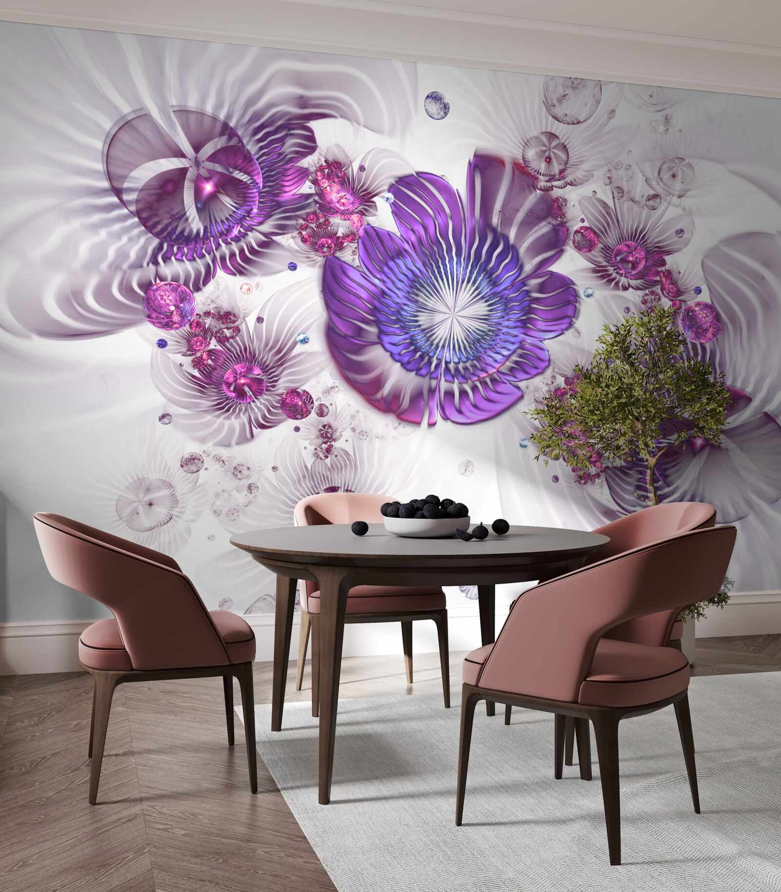 Fototapeta abstraktné kvetinové vzory