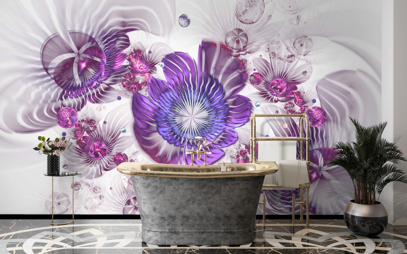 Fototapeta abstraktné kvetinové vzory