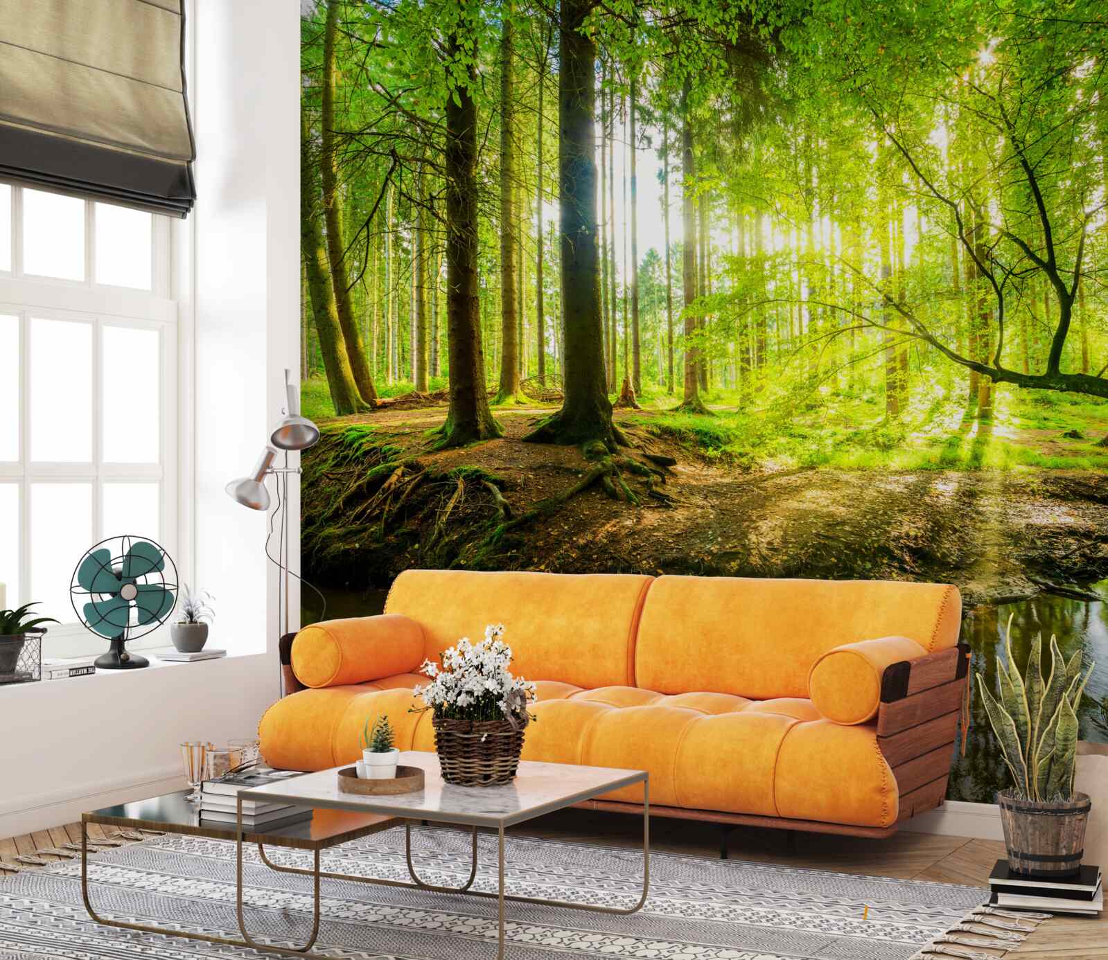 Fototapeta slnečné lúče prebúdzajú les spánok