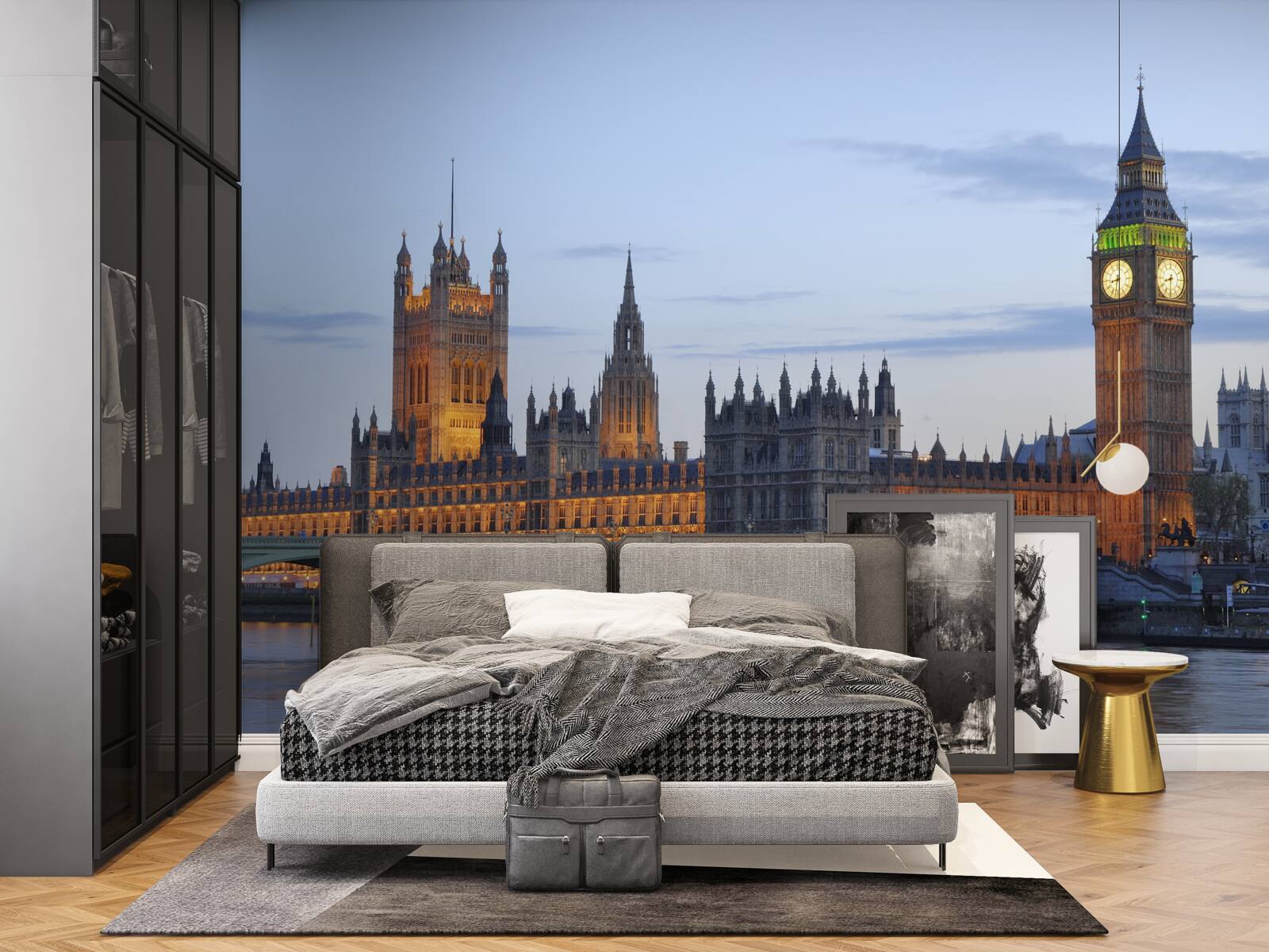 Fototapeta Big Ben a parlament osvetlenými svetlami