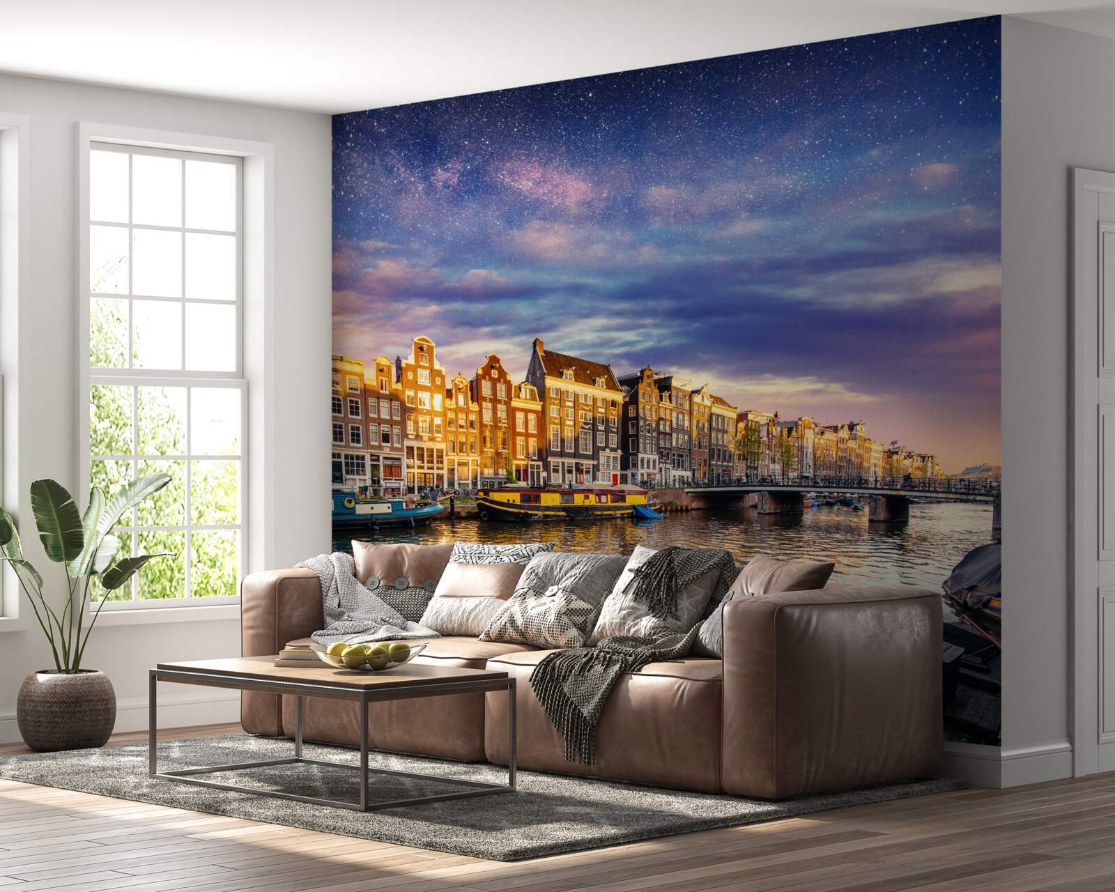 Fototapeta Svetlo prebúdza starobylé mesto na pobreží