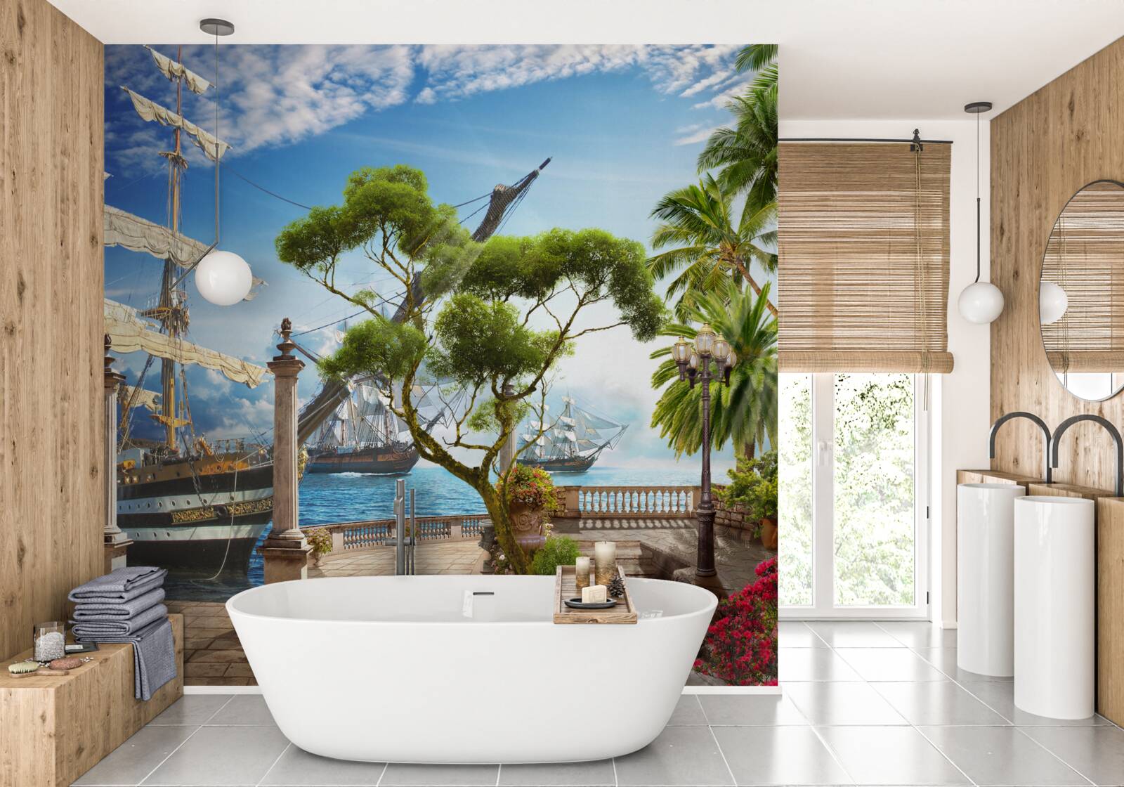 Fototapeta cesta k rieke a promenáda