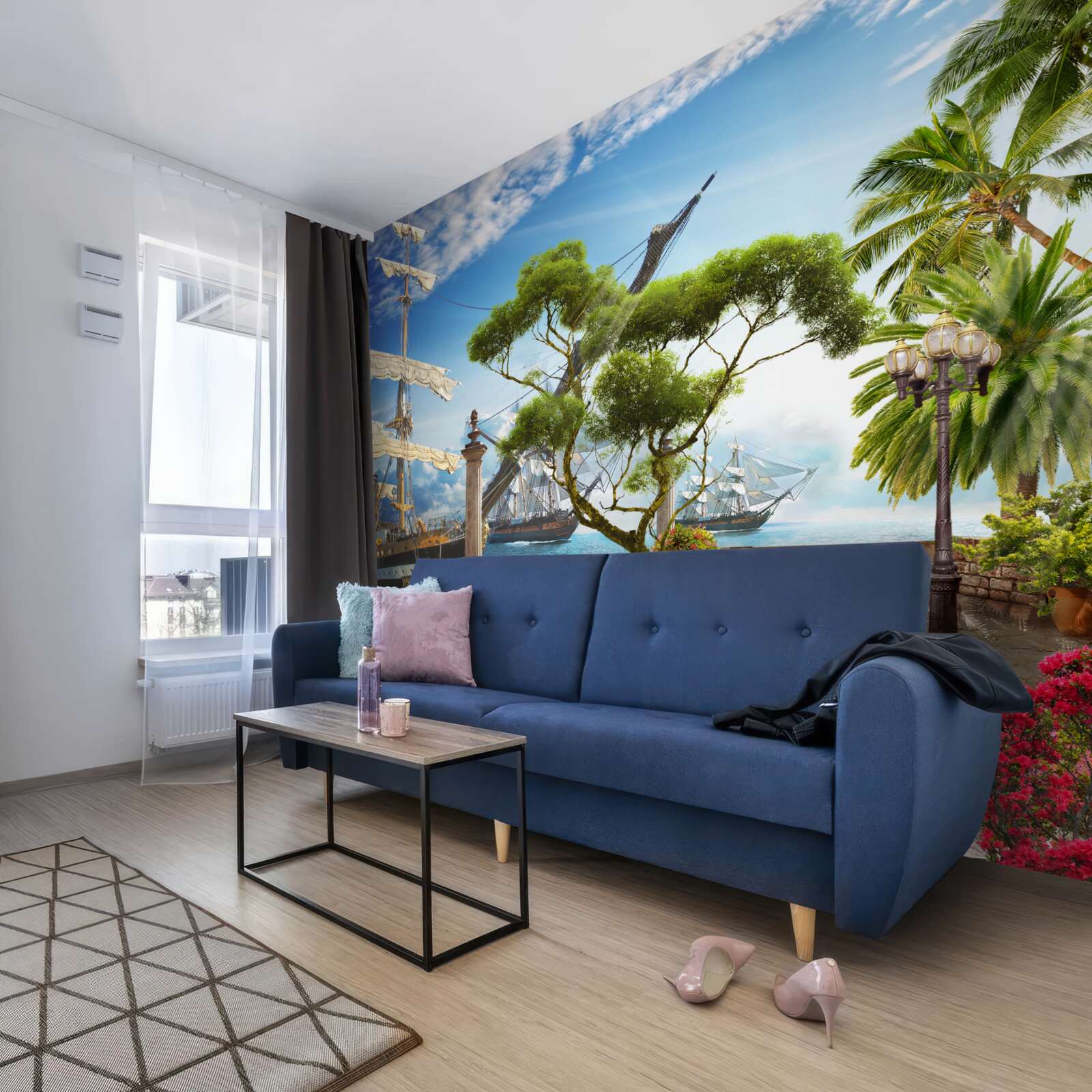 Fototapeta cesta k rieke a promenáda