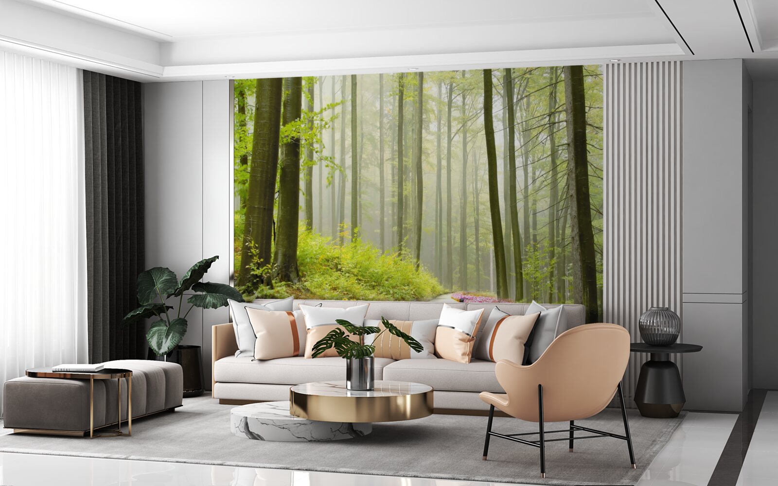 Fototapeta malý hmly v pôvabnom lese