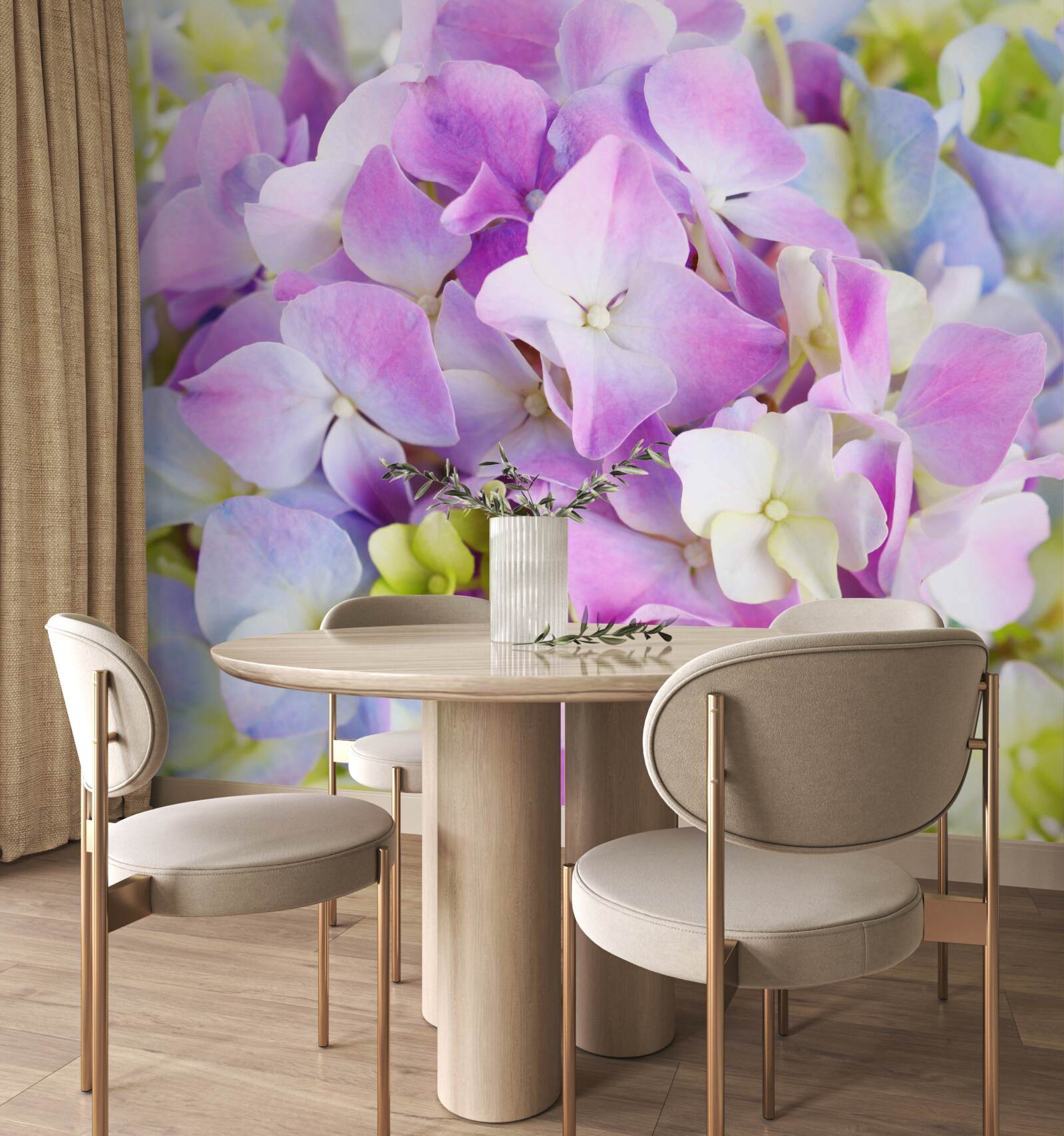 Fototapeta kytica bohatých hortenzií