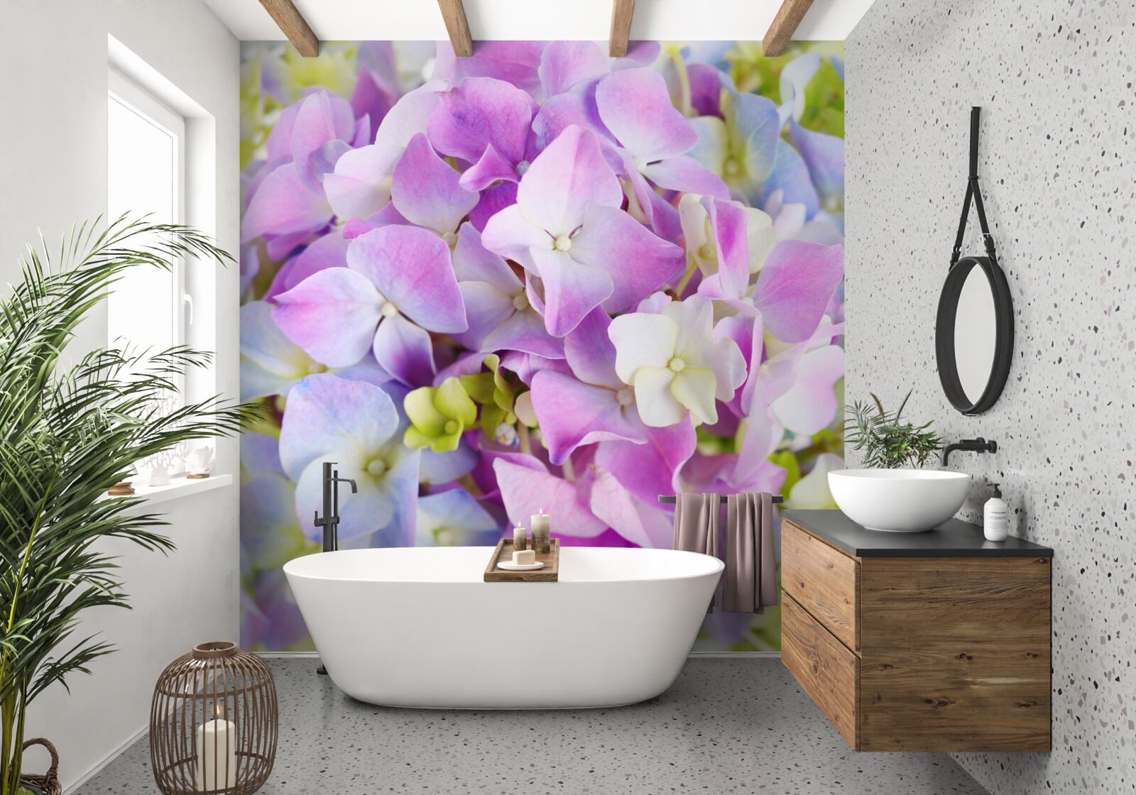 Fototapeta kytica bohatých hortenzií