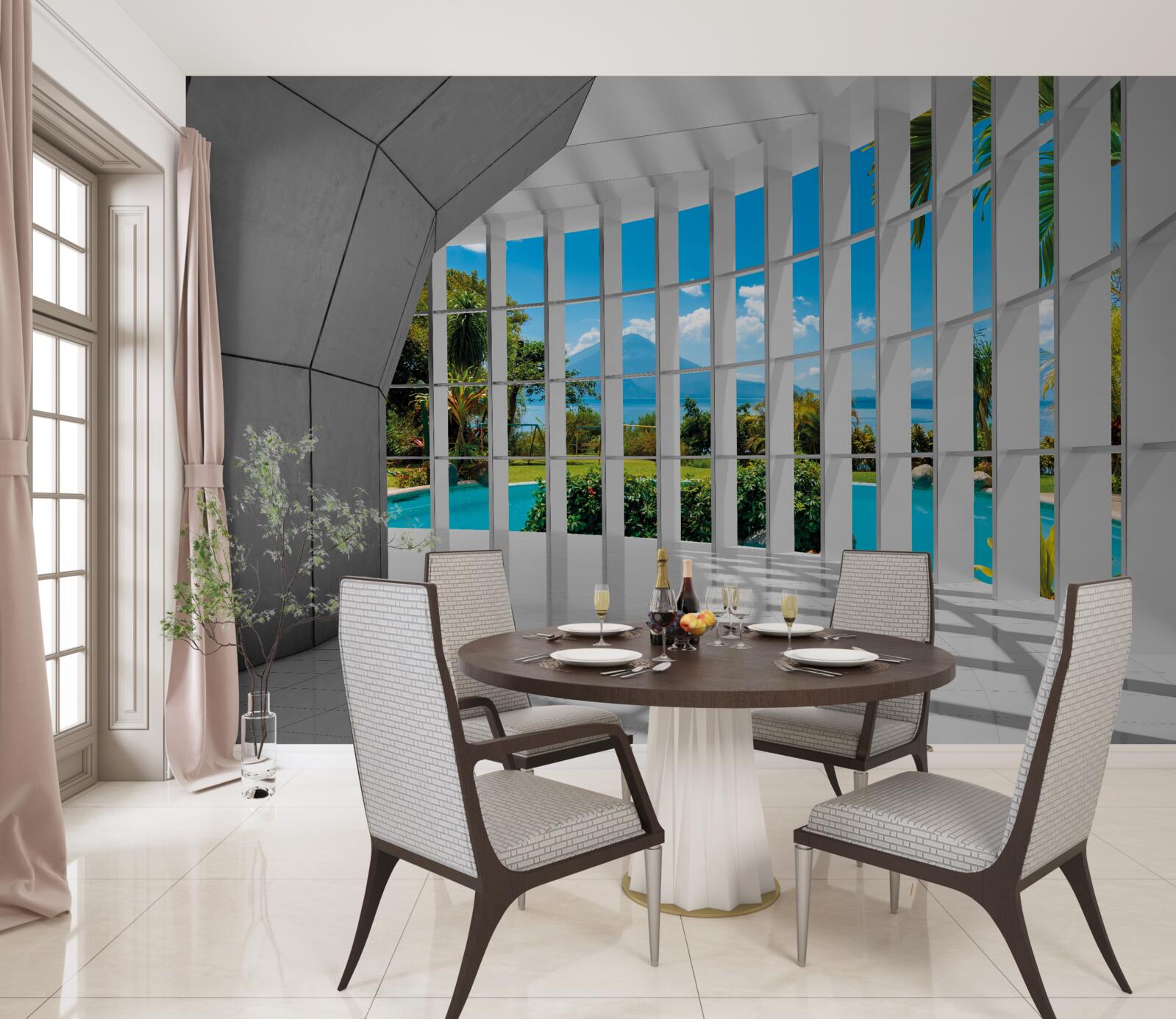 Fototapeta moderný štýl v hale, vytvárajúci pocit perspektívy