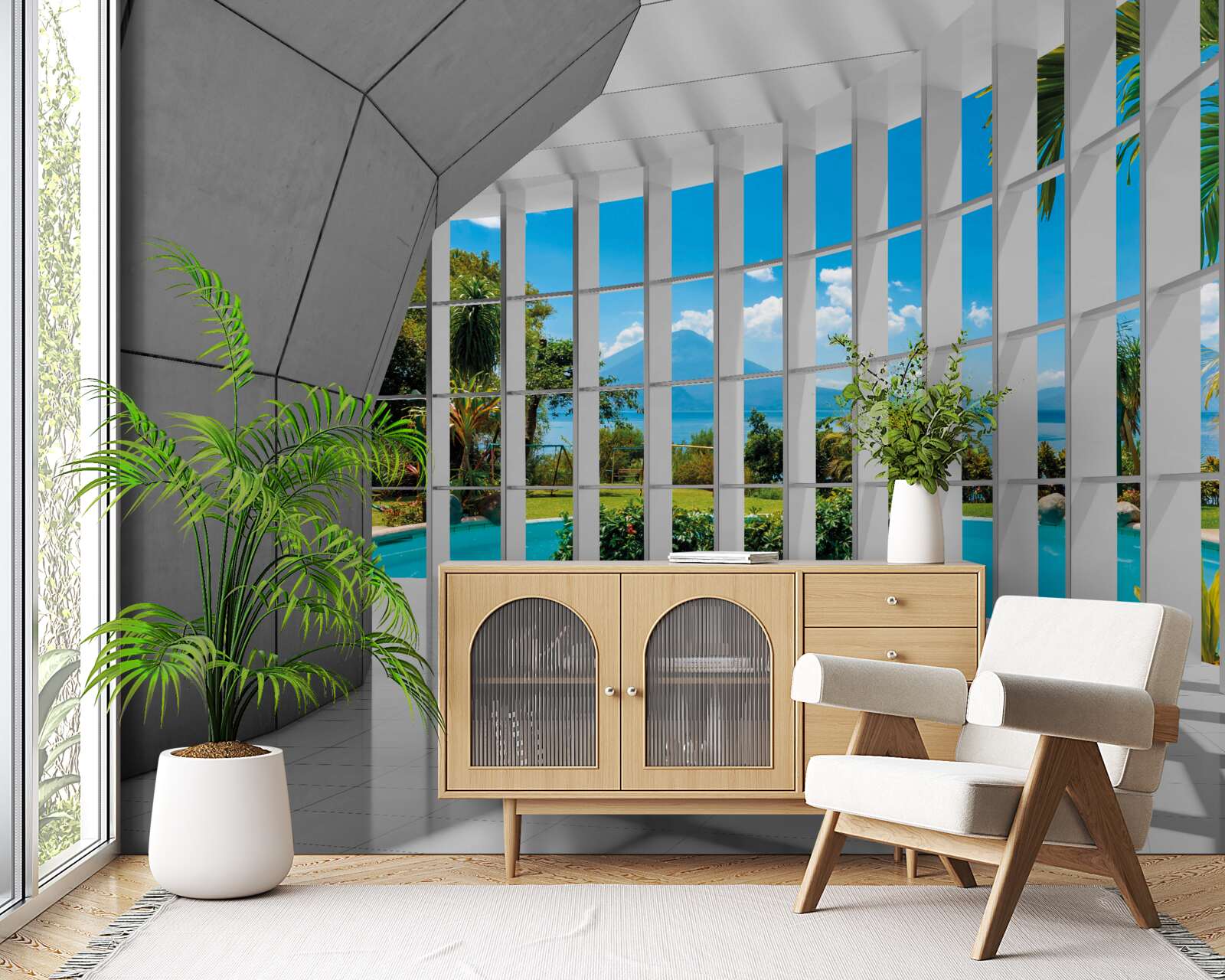 Fototapeta moderný štýl v hale, vytvárajúci pocit perspektívy