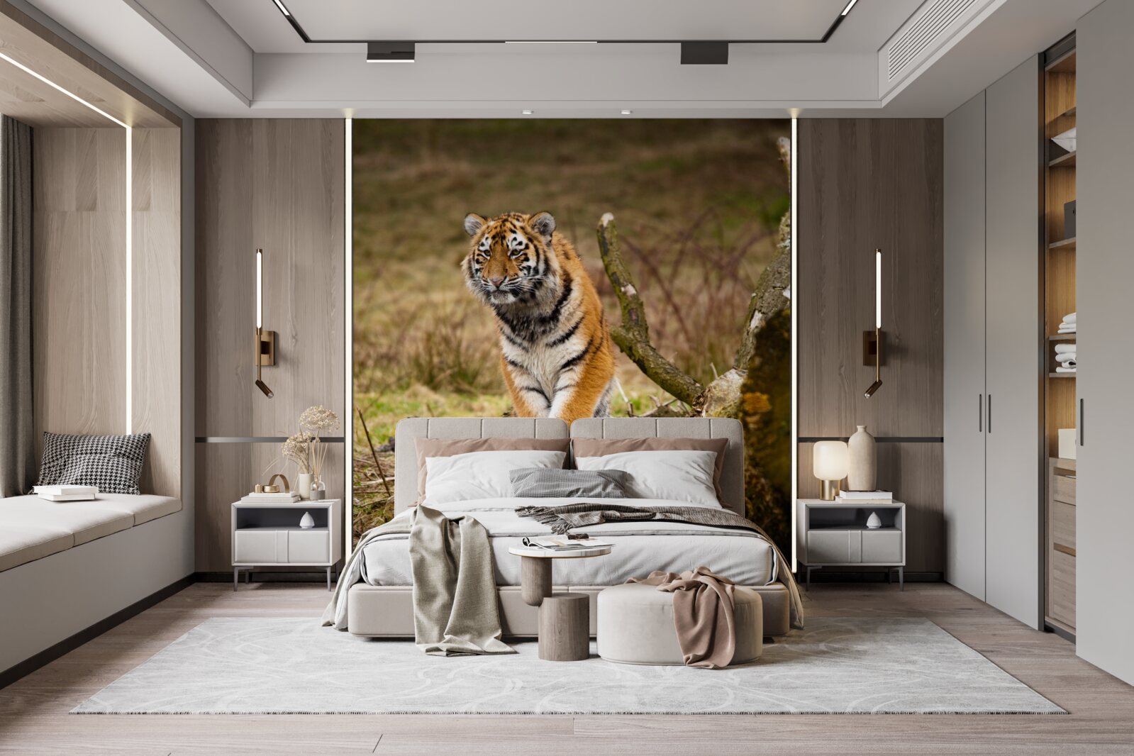 Fototapeta tiger sedí na konári a čaká na svoju korisť