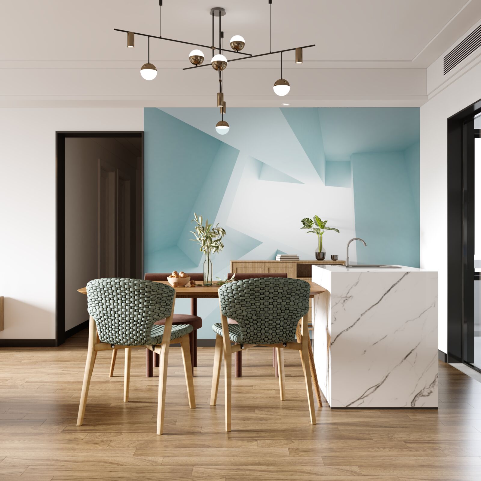 Fototapeta geometrické tvary v abstrakcii na diaľku